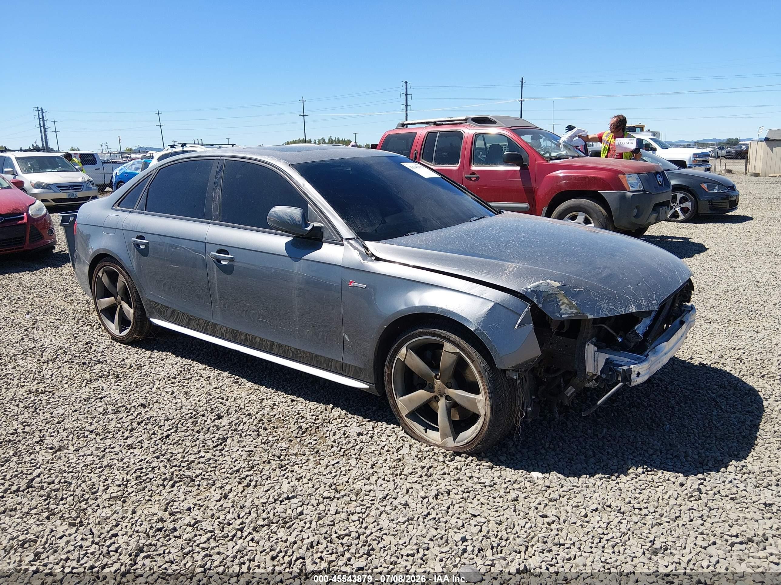 2014 Audi S4 3.0t Premium Plus Gray vin: WAUBGAFL9EA033170