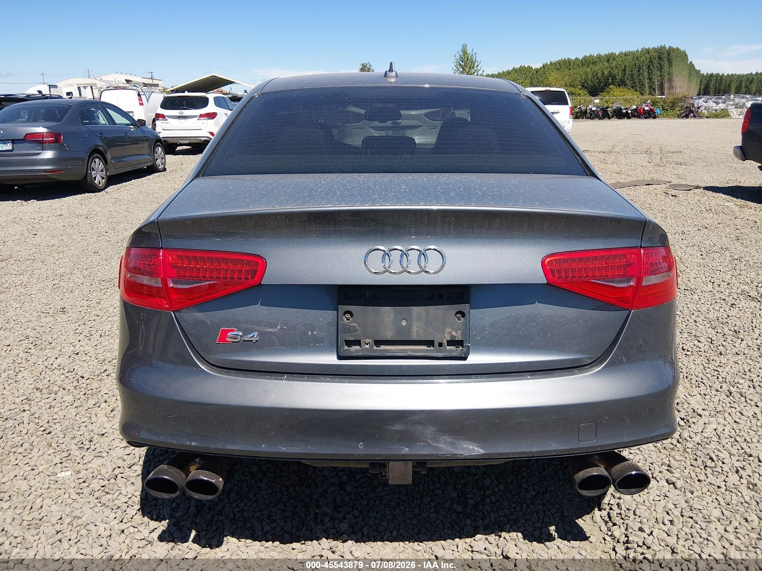 2014 Audi S4 3.0t Premium Plus Gray vin: WAUBGAFL9EA033170