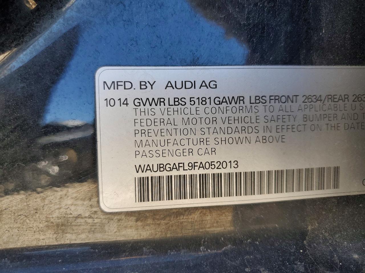 2015 Audi S4 Premium Plus Black vin: WAUBGAFL9FA052013