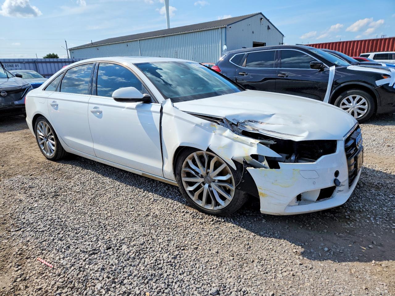 2012 Audi A6 Quattro White vin: WAUBGCFCXCN007064