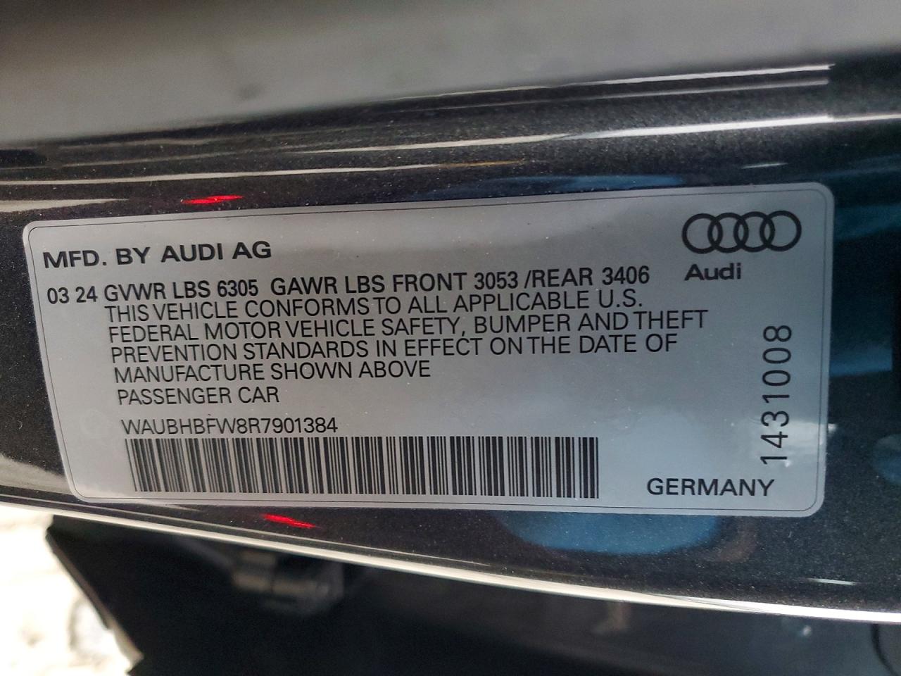 2024 Audi Rs E-tron Gt Gray vin: WAUBHBFW8R7901384