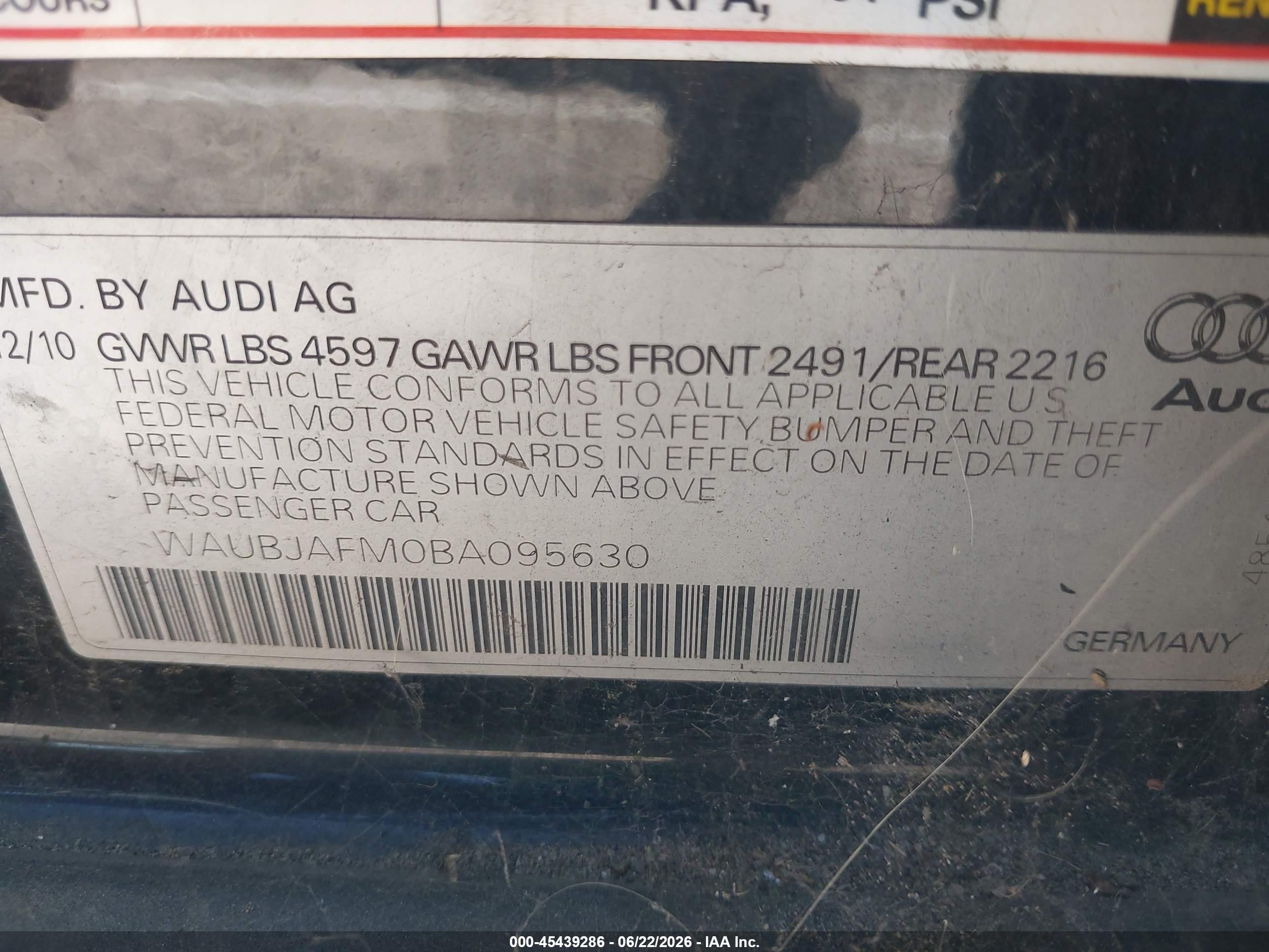 2011 Audi A3 2.0 Tdi Premium Black vin: WAUBJAFM0BA095630