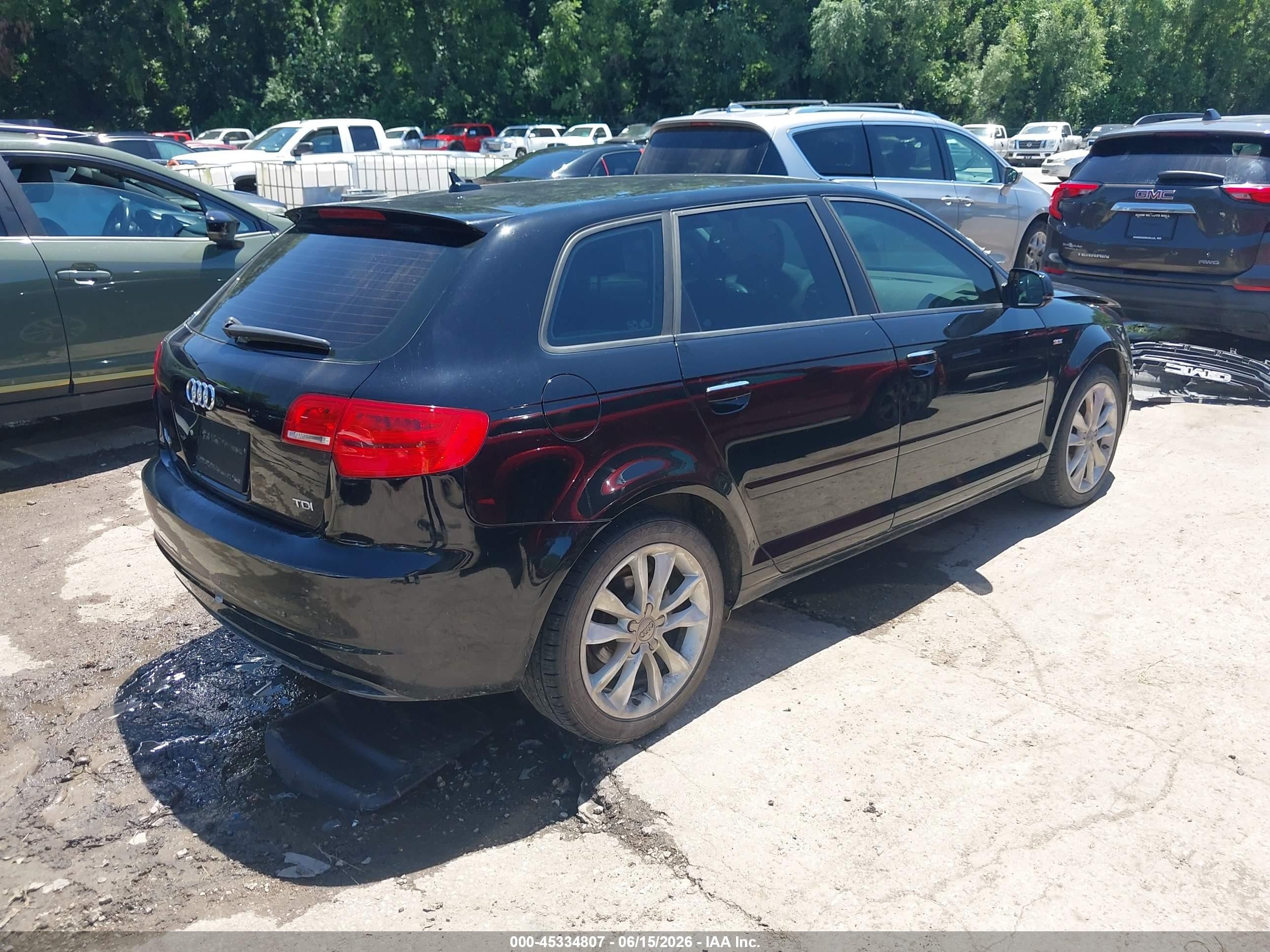 2012 Audi A3 2.0 Tdi Premium Black vin: WAUBJAFM0CA010156