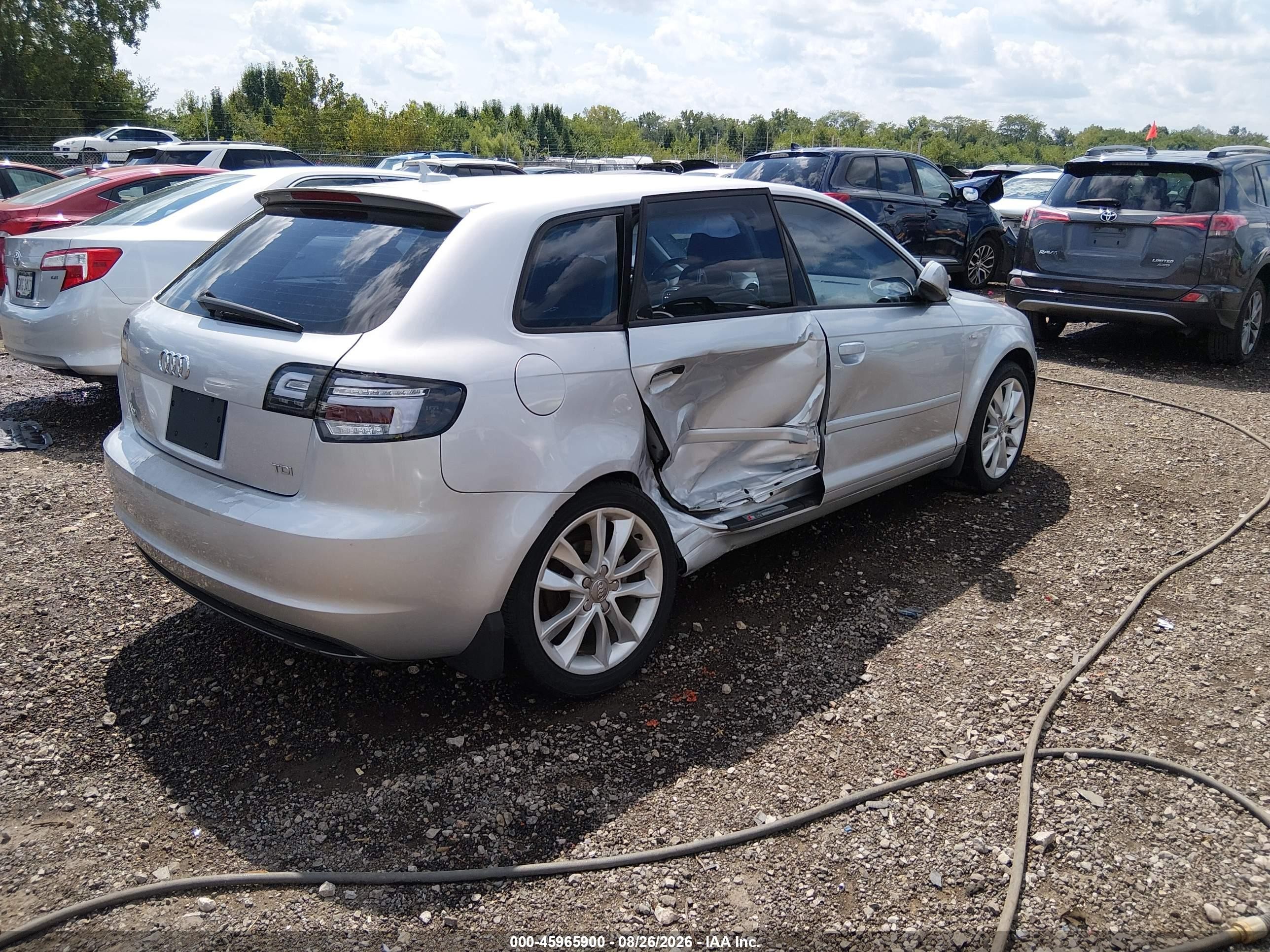 2012 Audi A3 2.0 Tdi Premium Silver vin: WAUBJAFM0CA029628