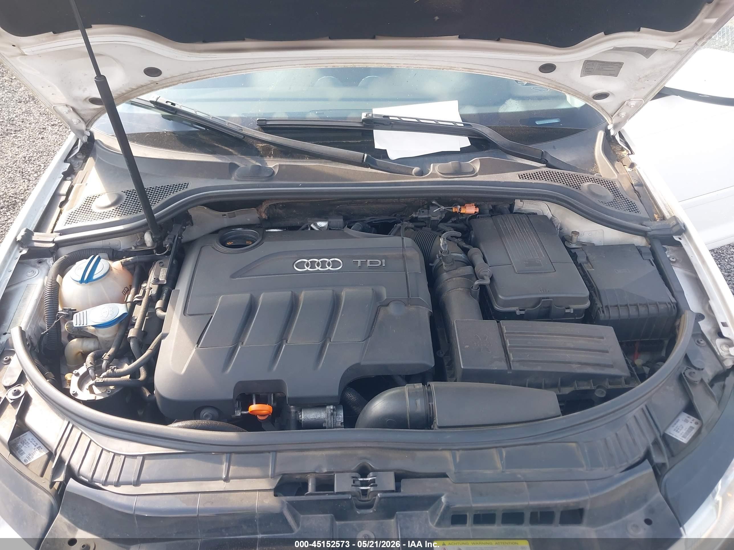 2011 Audi A3 2.0 Tdi Premium White vin: WAUBJBFM1BA069849