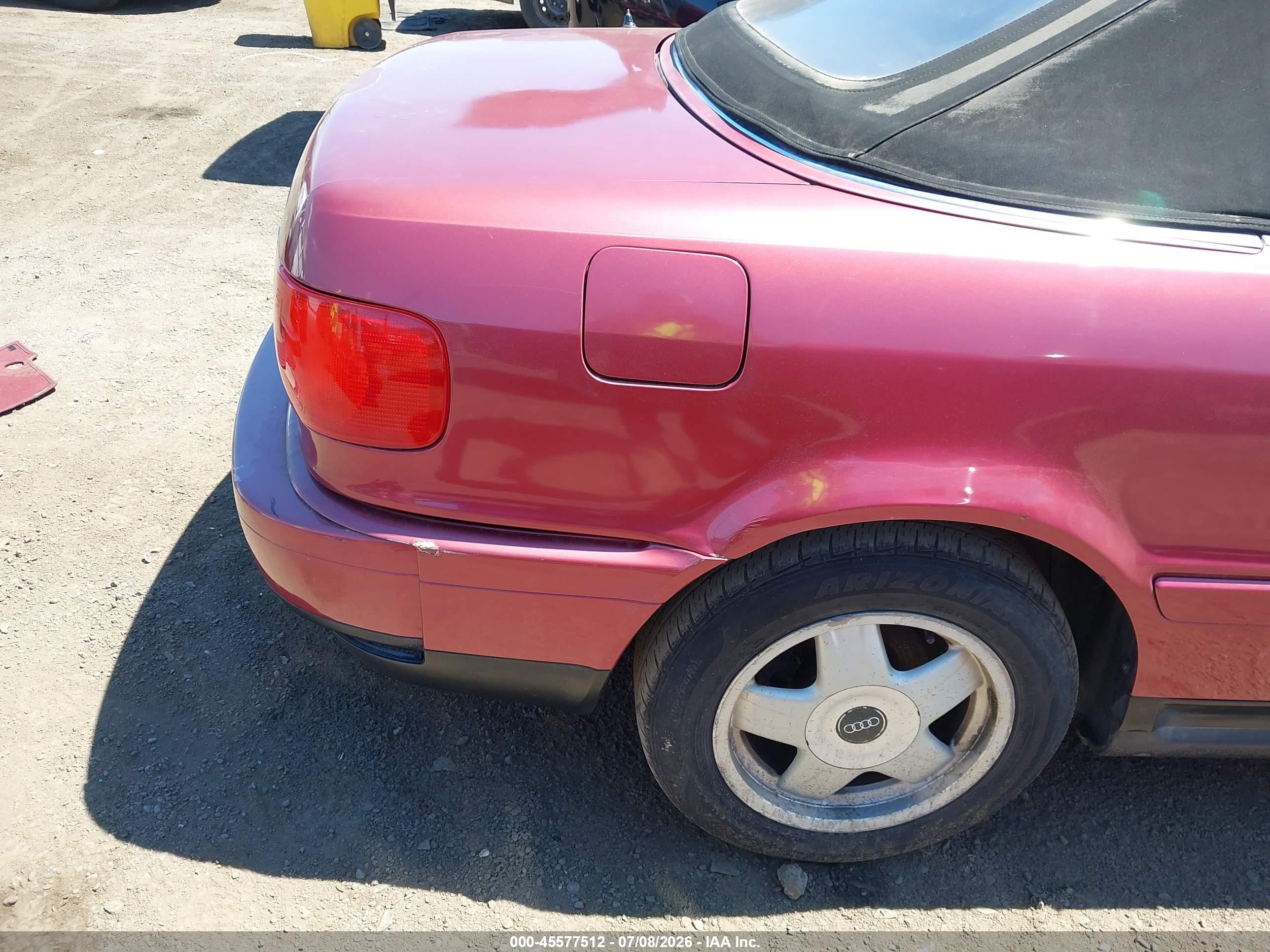 1994 Audi Cabriolet Red vin: WAUBL88G0RA003100