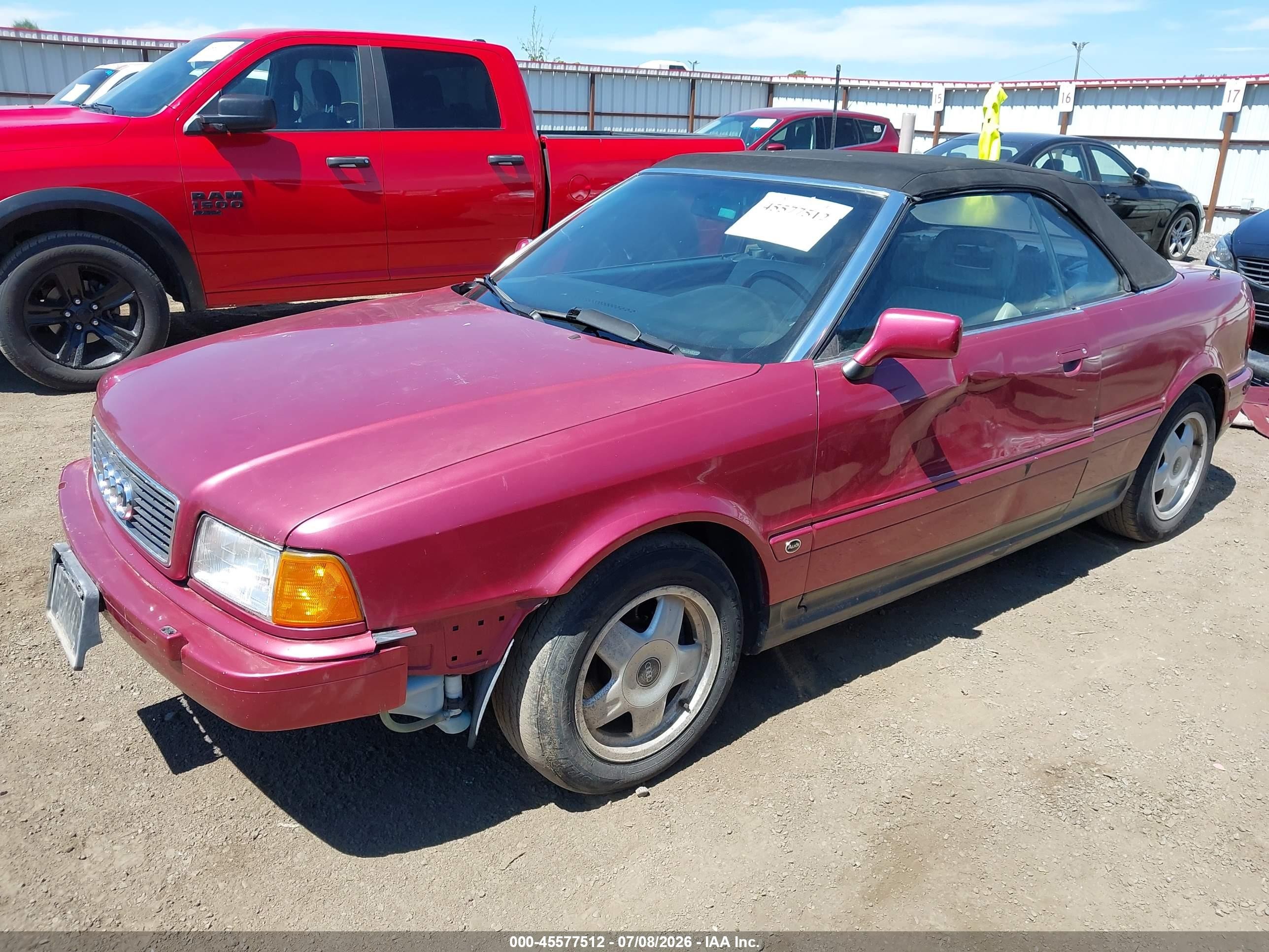 1994 Audi Cabriolet Red vin: WAUBL88G0RA003100