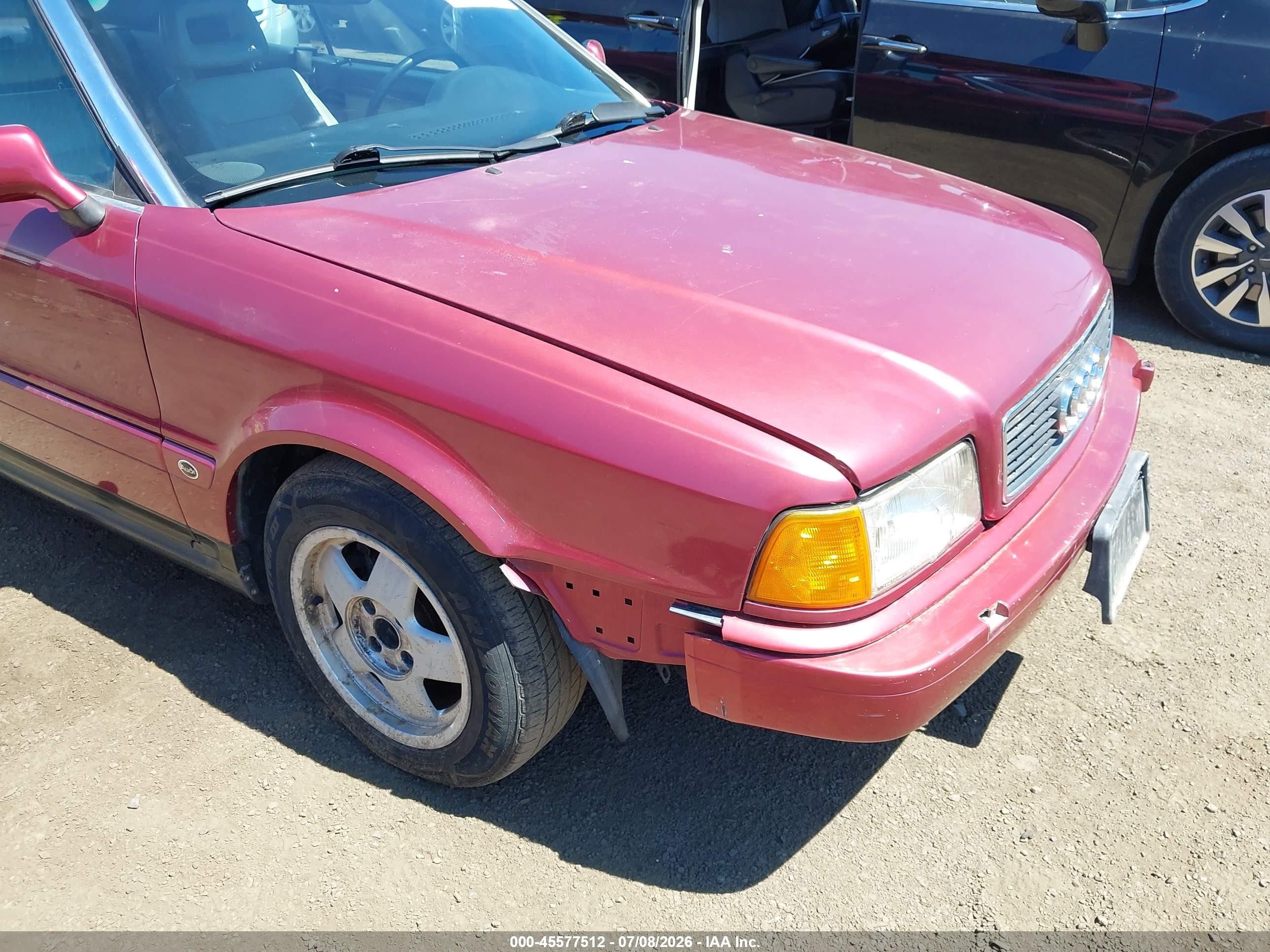 1994 Audi Cabriolet Red vin: WAUBL88G0RA003100