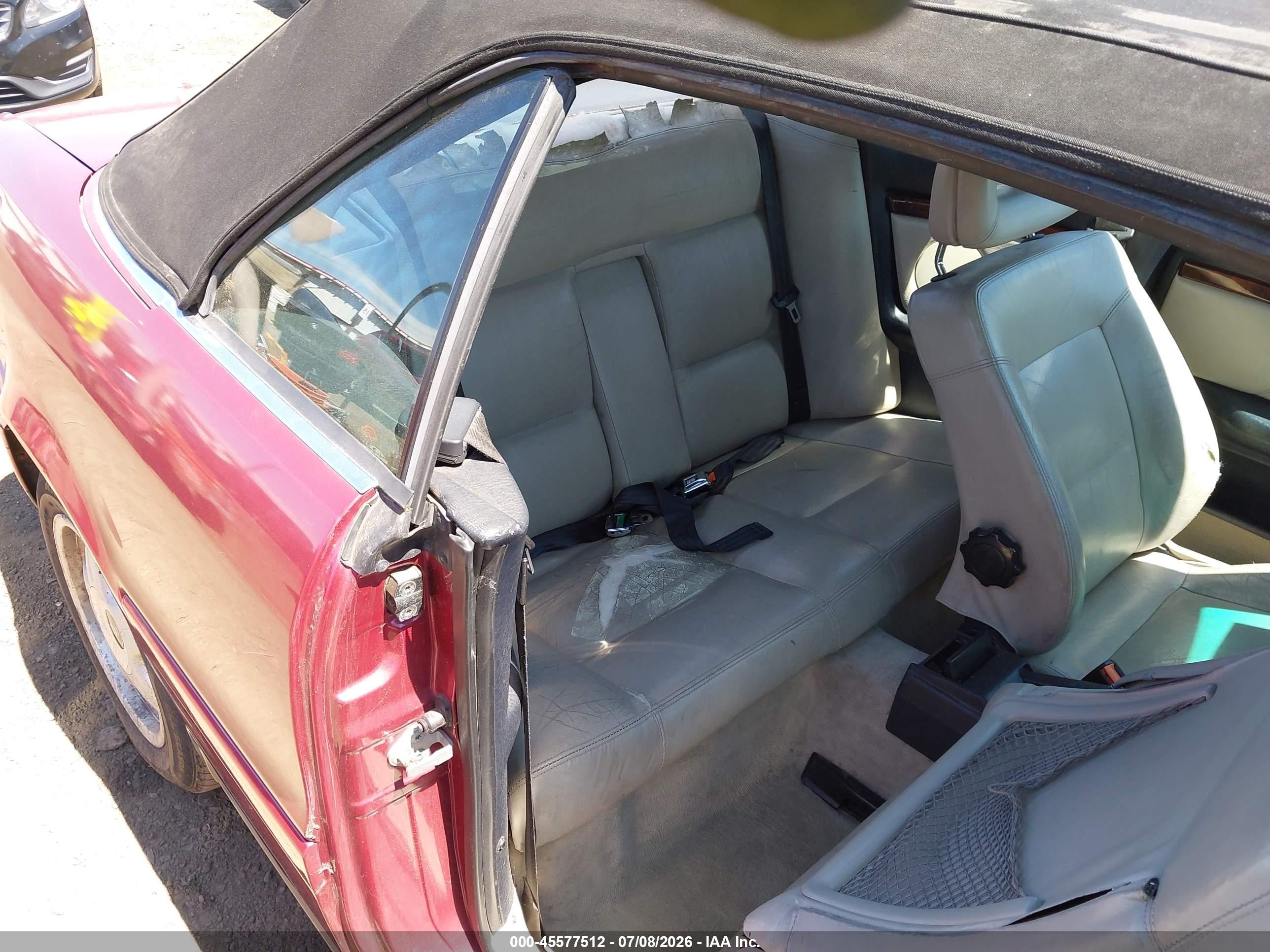 1994 Audi Cabriolet Red vin: WAUBL88G0RA003100
