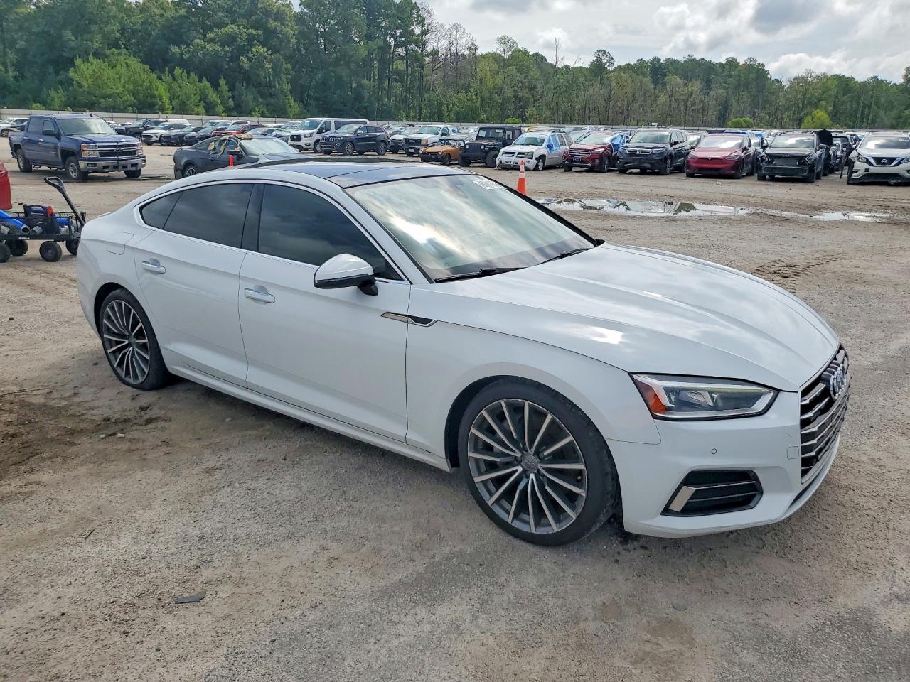 2018 Audi A5 Premium Plus White vin: WAUBNCF53JA110984