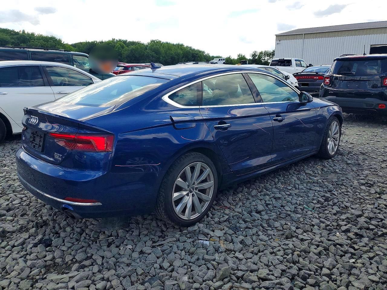 2018 Audi A5 Premium Plus Blue vin: WAUBNCF55JA114440