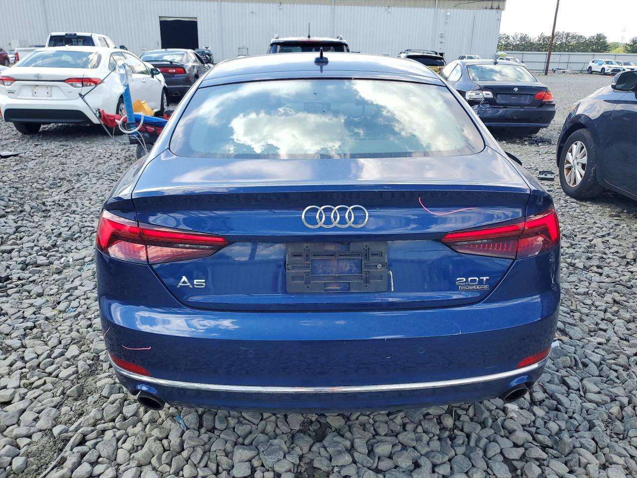 2018 Audi A5 Premium Plus Blue vin: WAUBNCF55JA114440