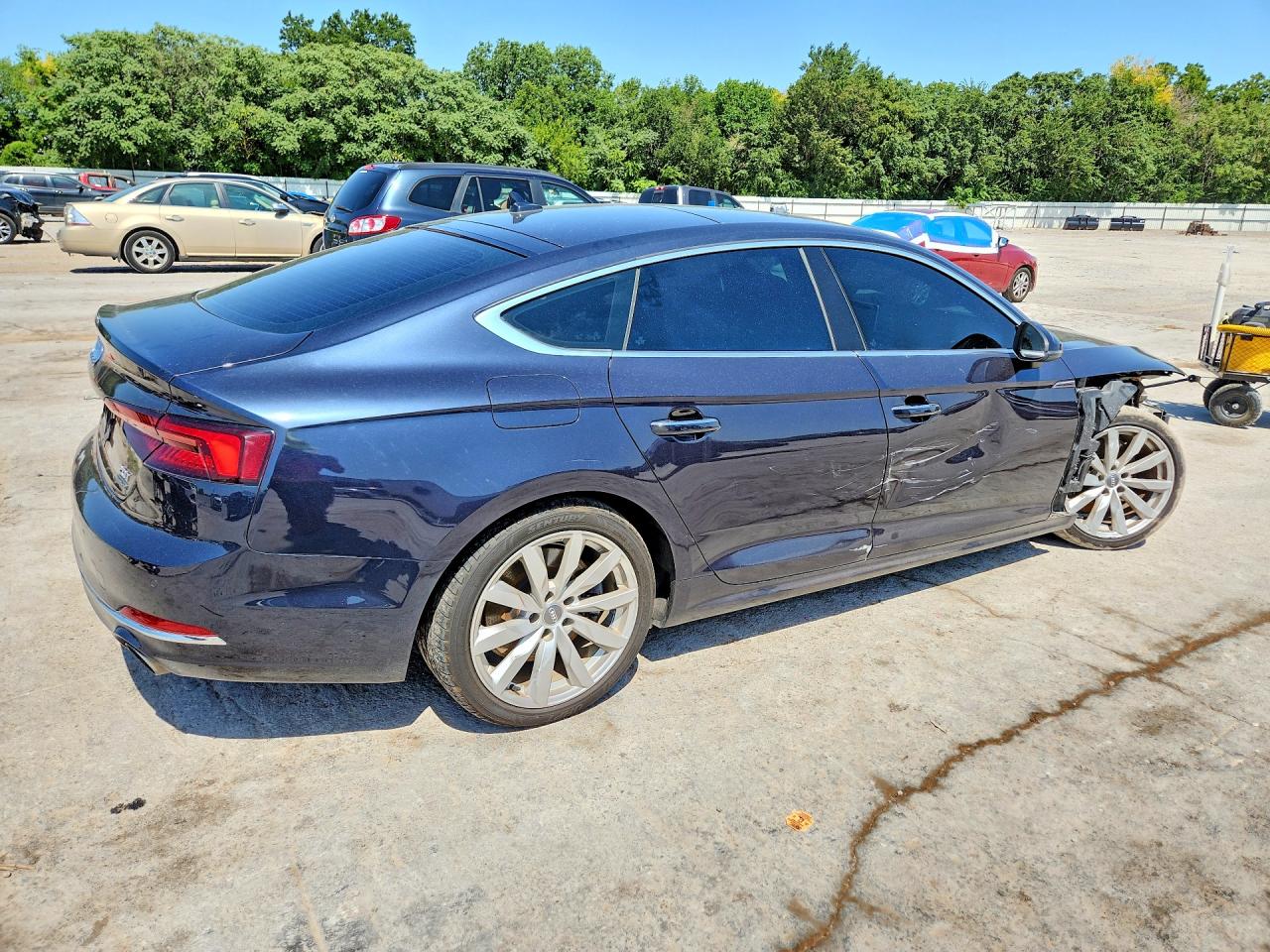 2018 Audi A5 Premium Plus Blue vin: WAUBNCF56JA053048