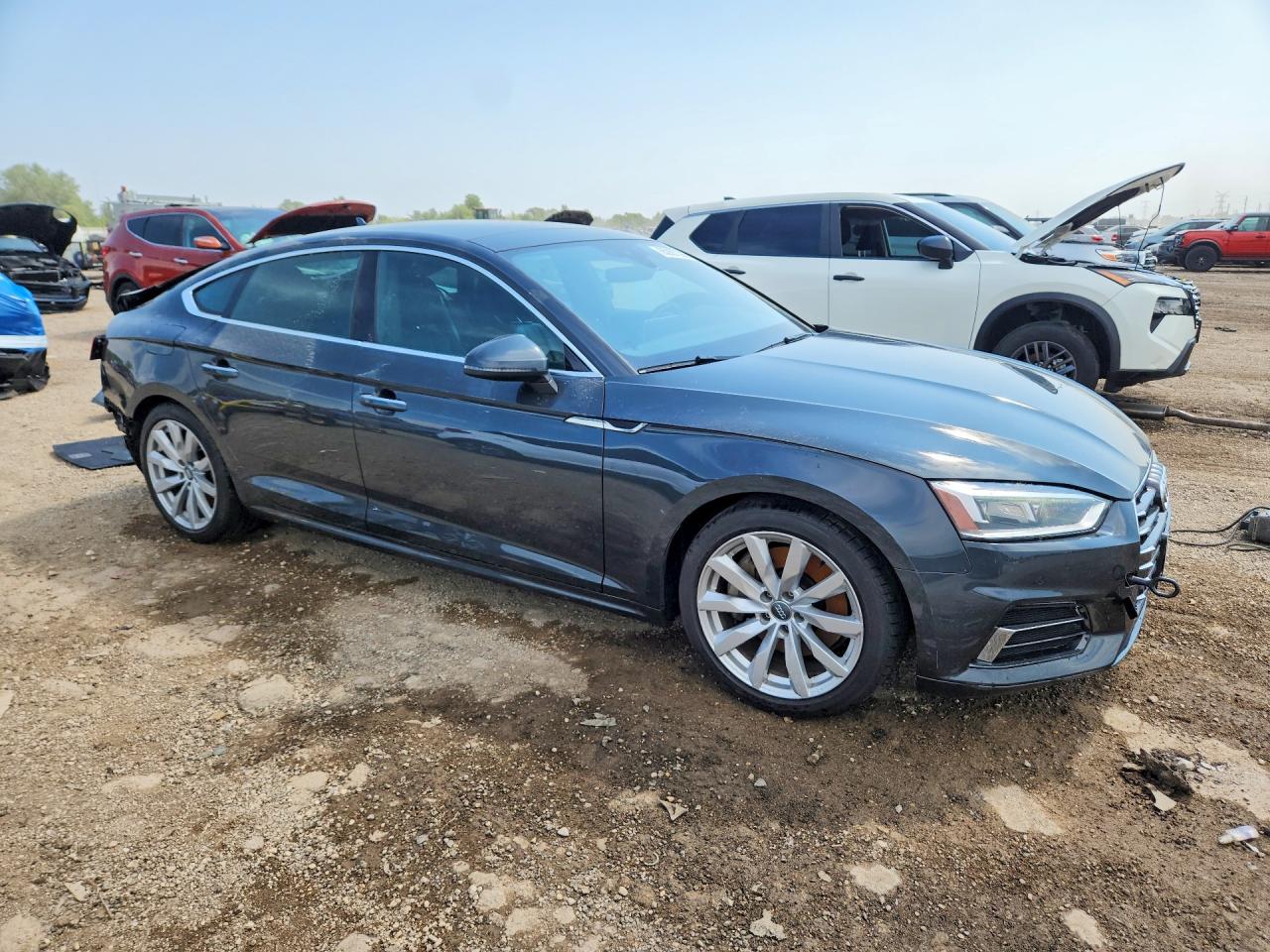 2018 Audi A5 Premium Plus Gray vin: WAUBNCF57JA009866