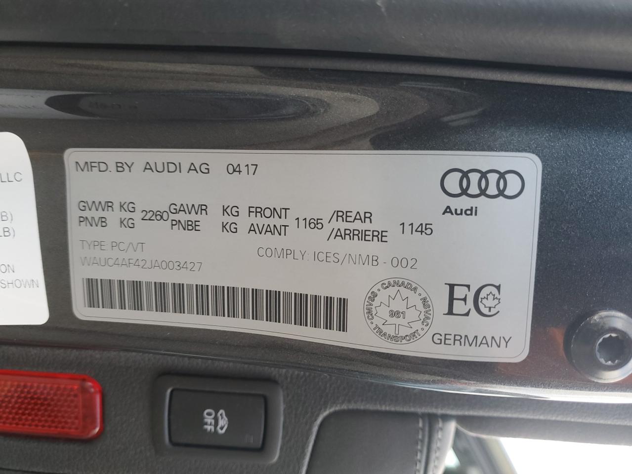2018 Audi S4 Prestige Gray vin: WAUC4AF42JA003427