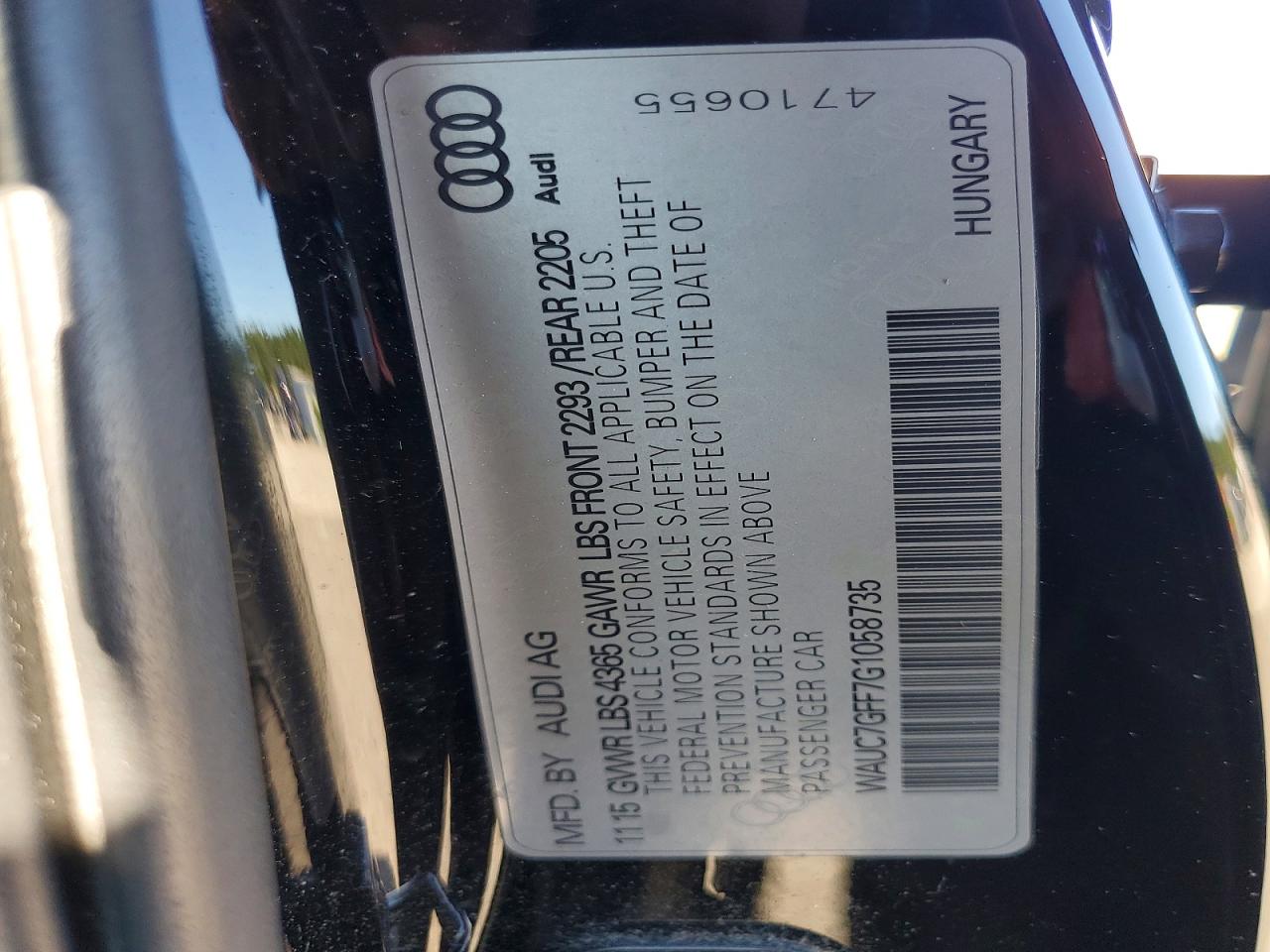 2016 Audi A3 Premium Plus Black vin: WAUC7GFF7G1058735