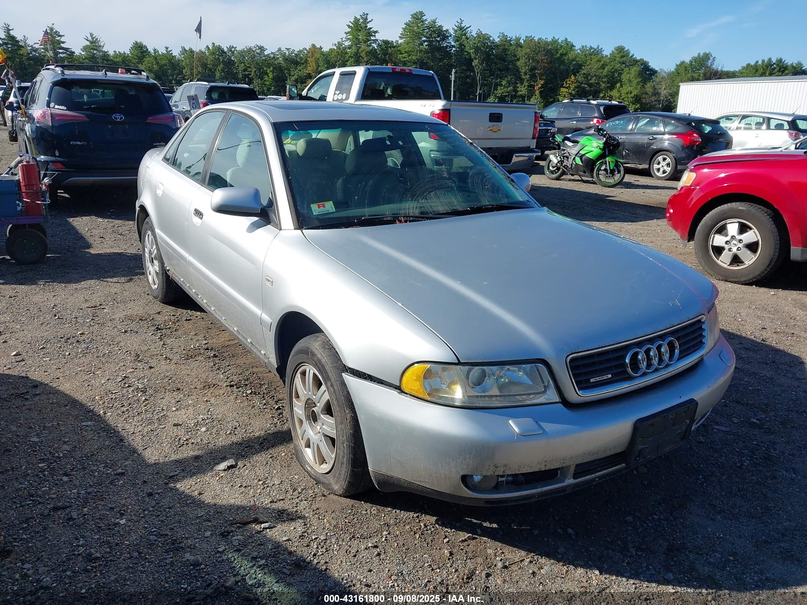 1999 Audi A4 1.8t Quattro Silver vin: WAUCB28D4XA307232