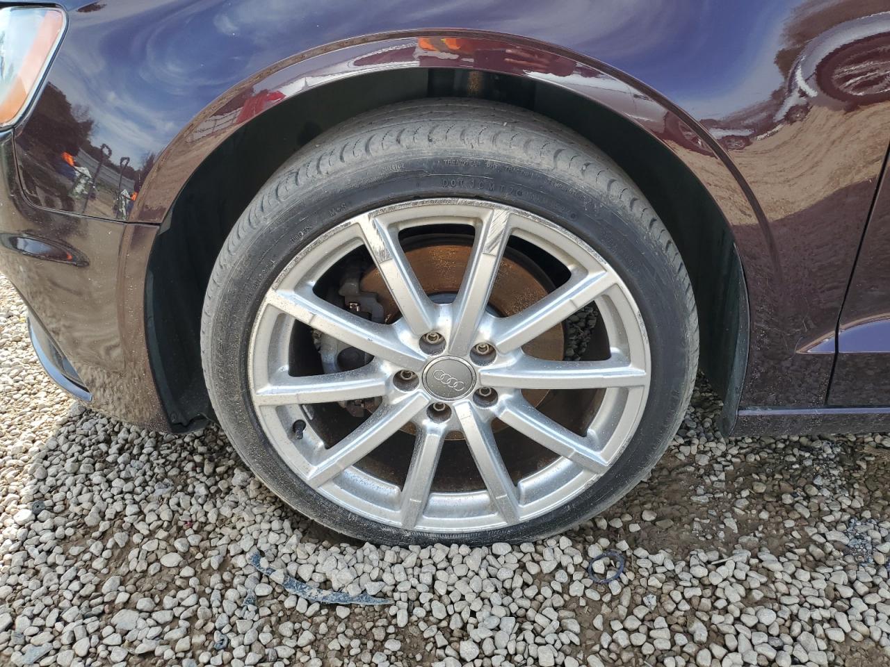 2015 Audi A3 Premium Plus Maroon vin: WAUCCGFF0F1065276 Damage: Left Front Wheel, Curb Rash, > 12 Inches