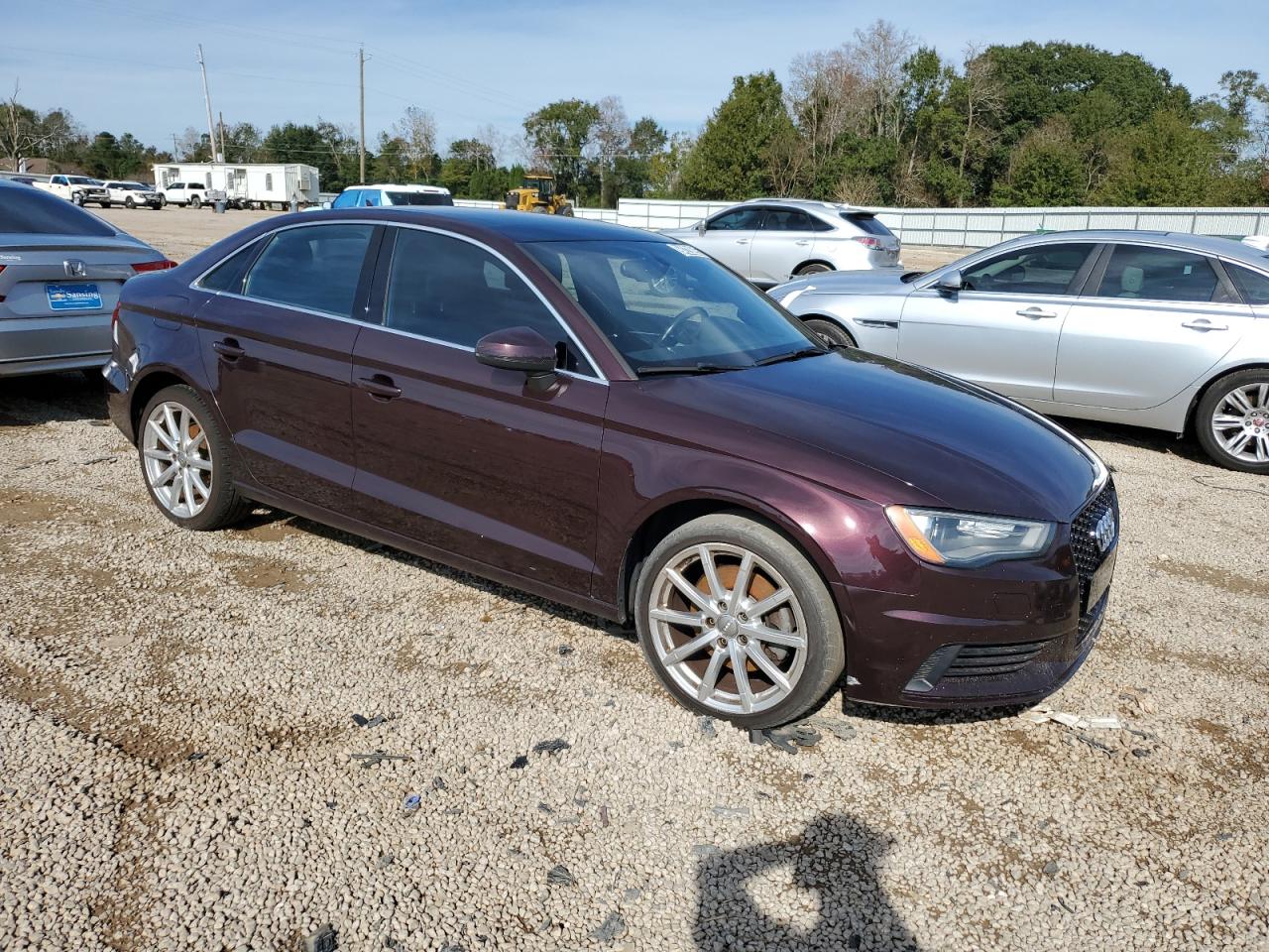 2015 Audi A3 Premium Plus Maroon vin: WAUCCGFF0F1065276 Damage: Right Front Door, Dent(S) W/ Paint Dmg, 1 To 2 Inches