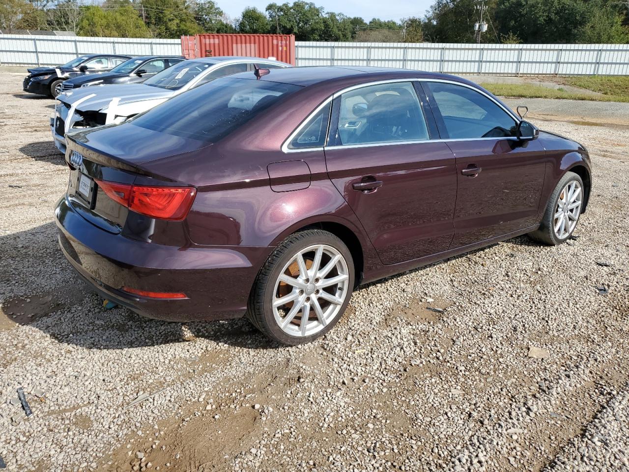 2015 Audi A3 Premium Plus Maroon vin: WAUCCGFF0F1065276 Damage: Right Qtr Panel, Dent(S) W/No Paint Dmg, < 1/8 Inch