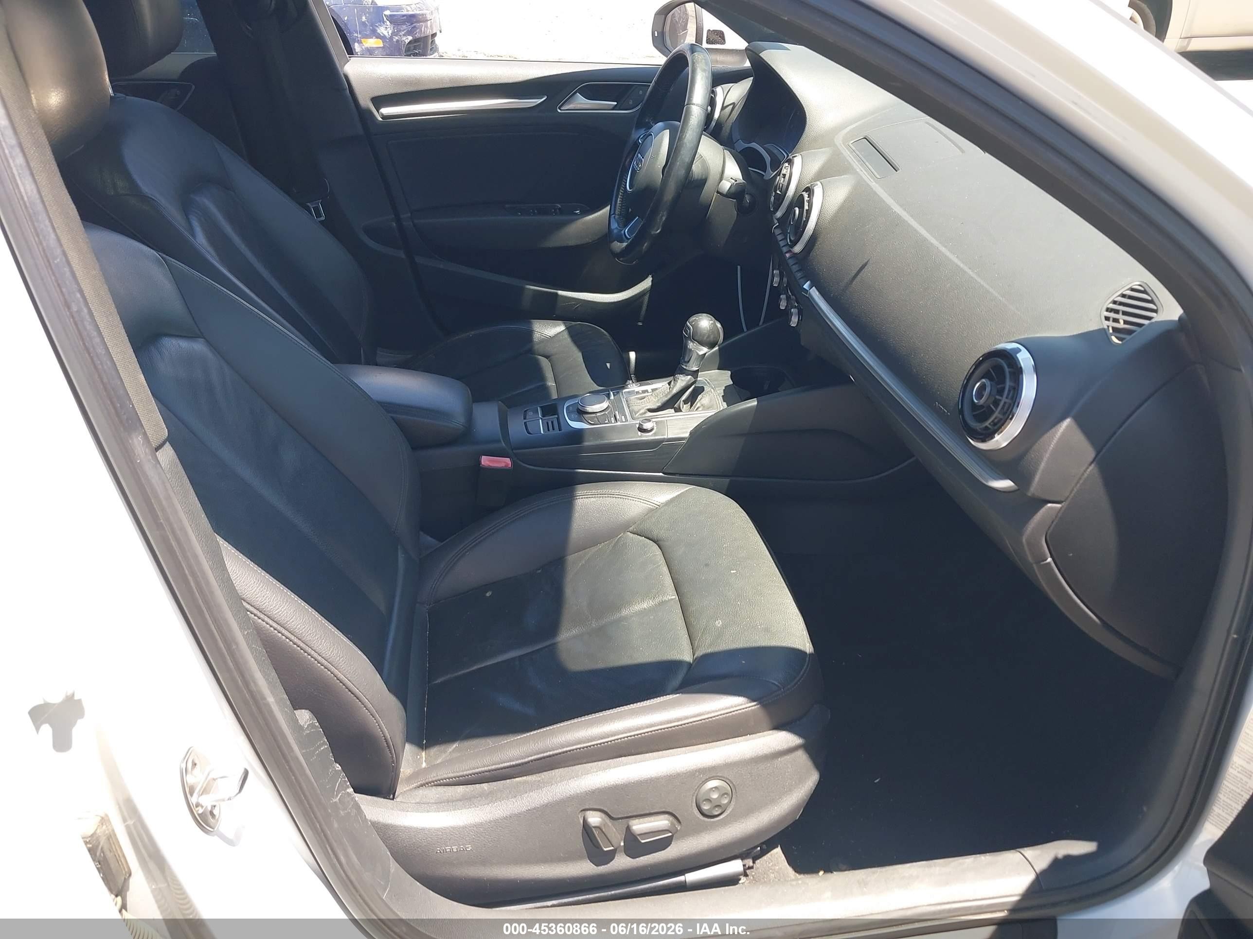2015 Audi A3 1.8t Premium White vin: WAUCCGFF0F1081509