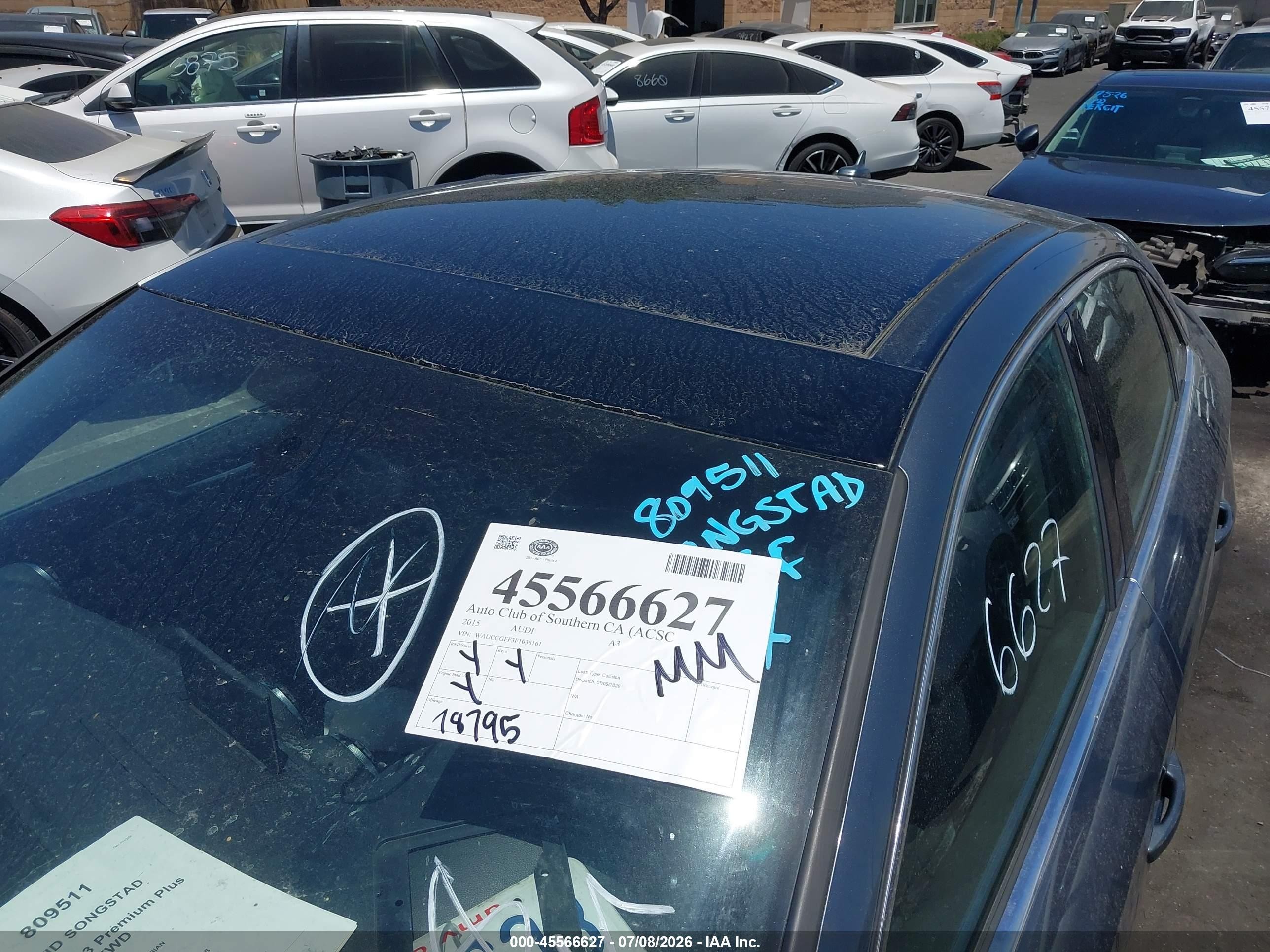 2015 Audi A3 1.8t Premium Gray vin: WAUCCGFF3F1036161