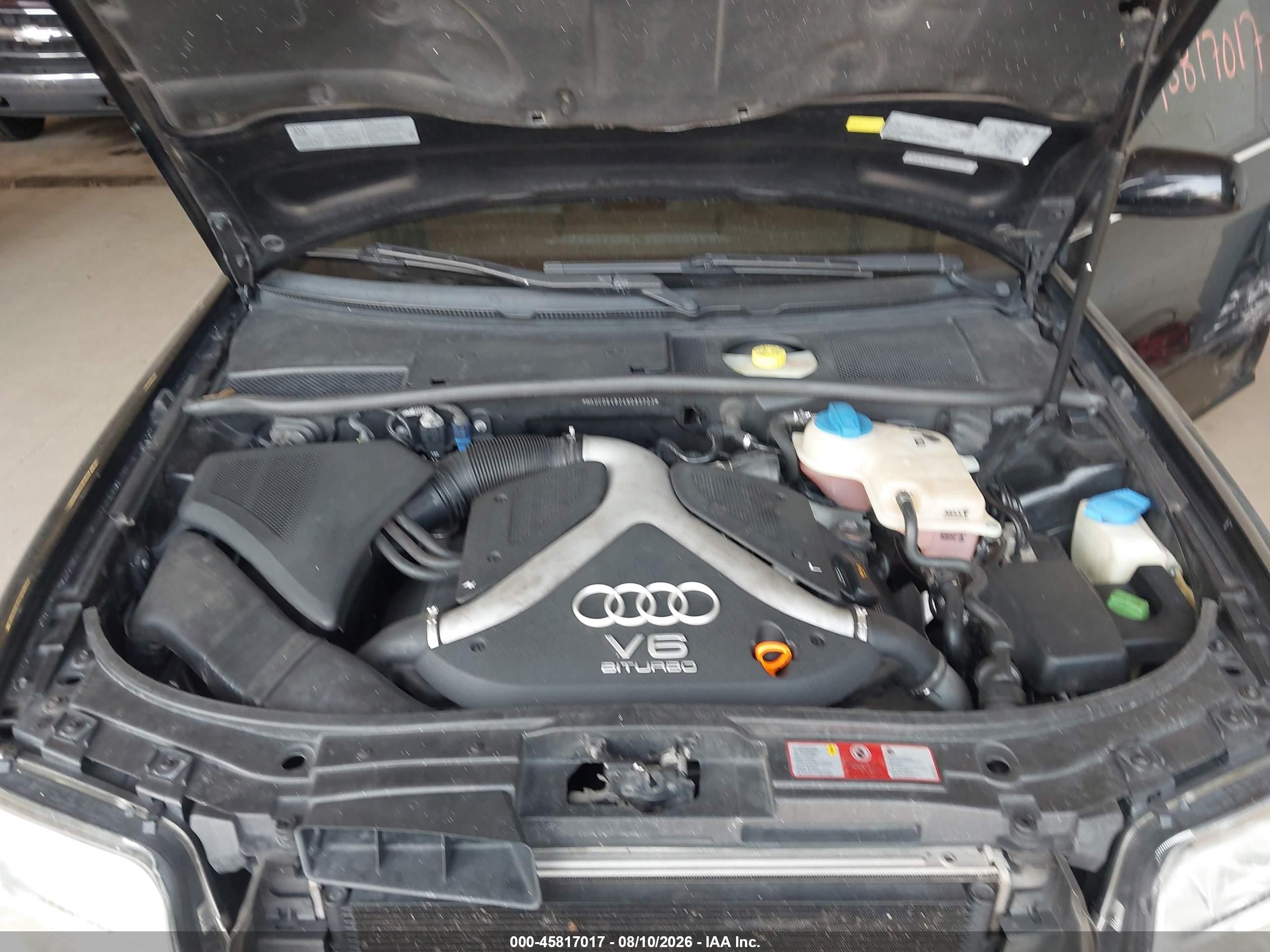 2004 Audi A6 2.7t S-line Black vin: WAUCD64B24N089723