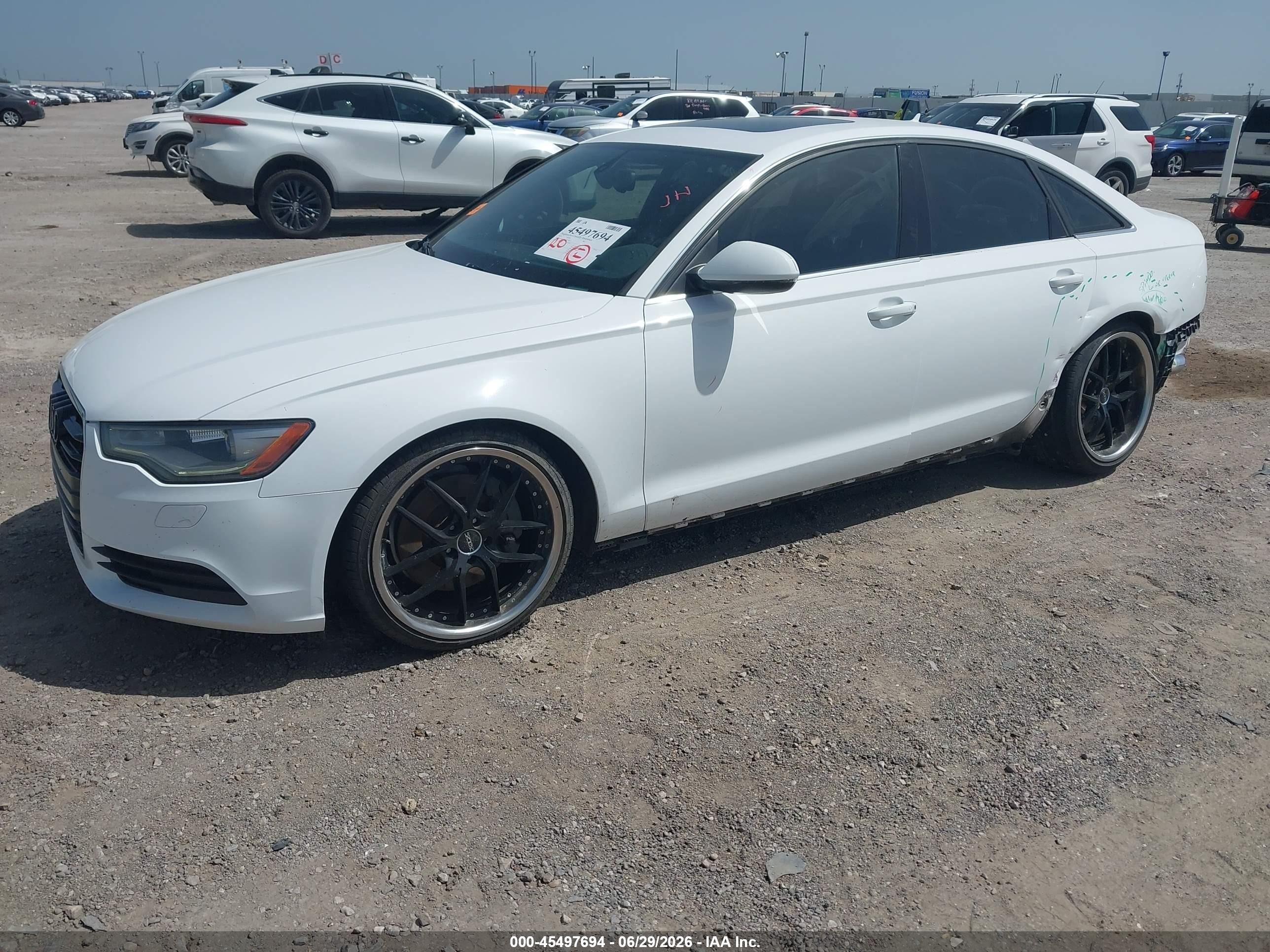 2015 Audi A6 2.0t Premium White vin: WAUCFAFC6FN013430