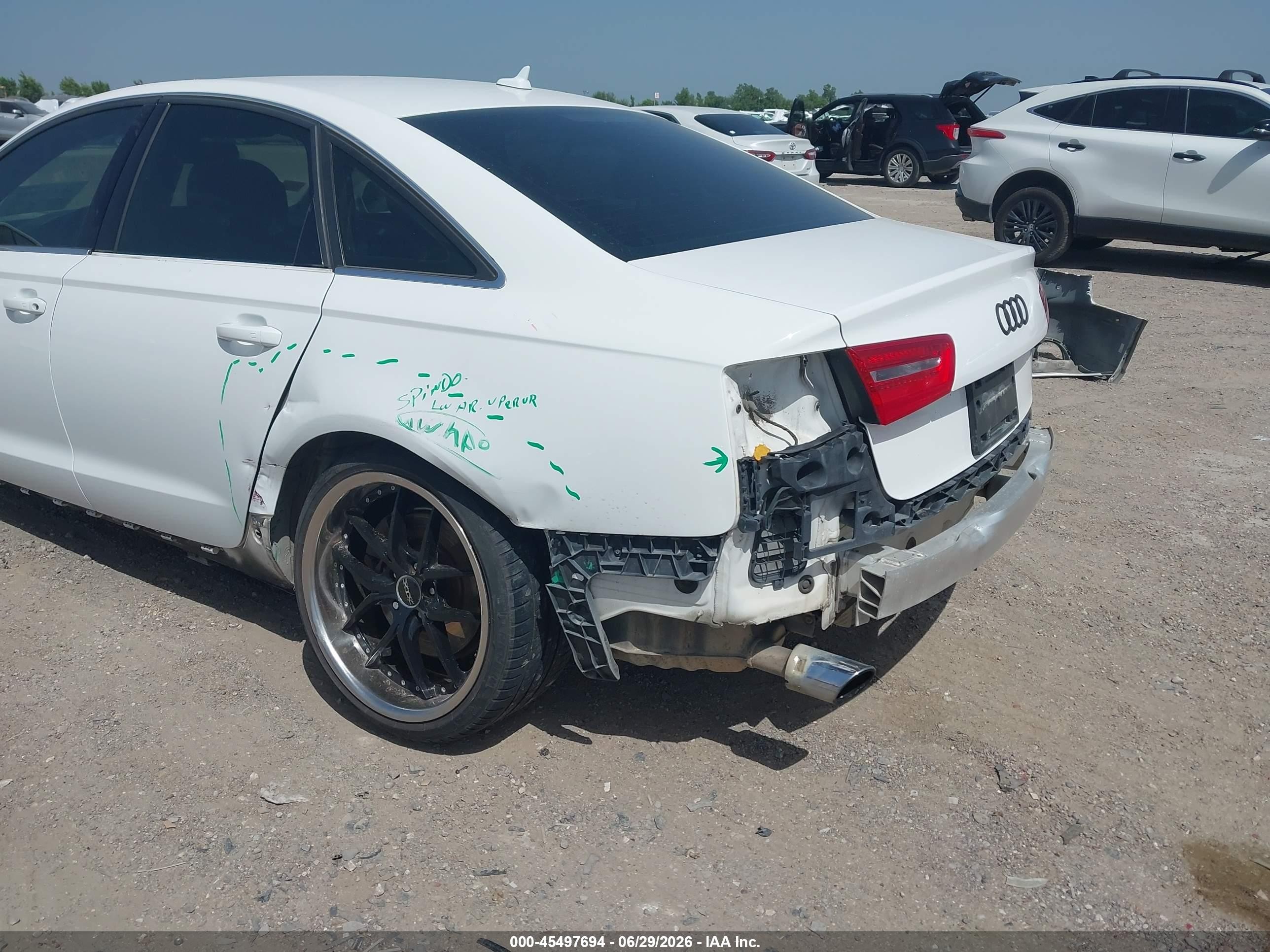 2015 Audi A6 2.0t Premium White vin: WAUCFAFC6FN013430