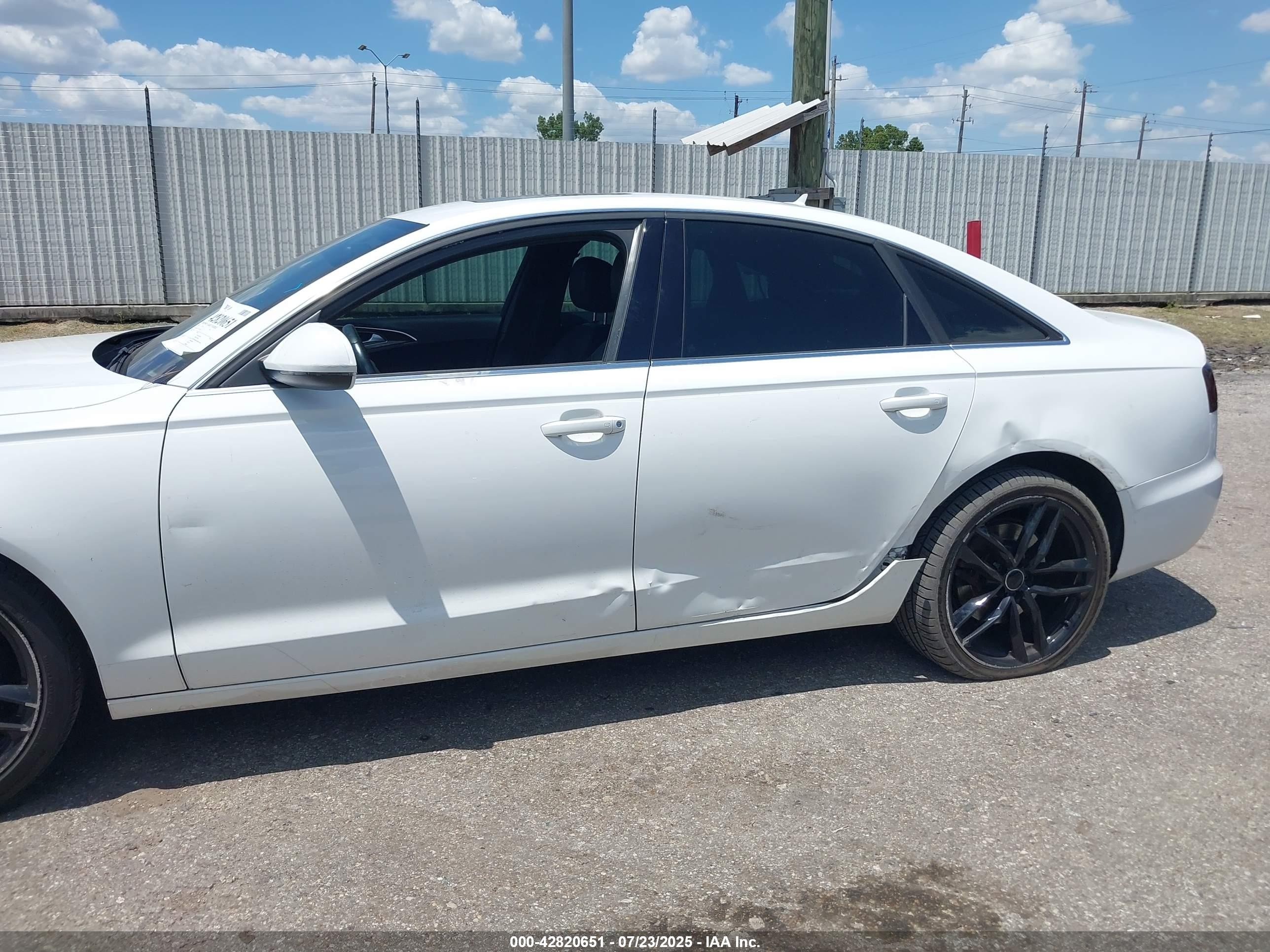 2015 Audi A6 2.0t Premium White vin: WAUCFAFC6FN029076