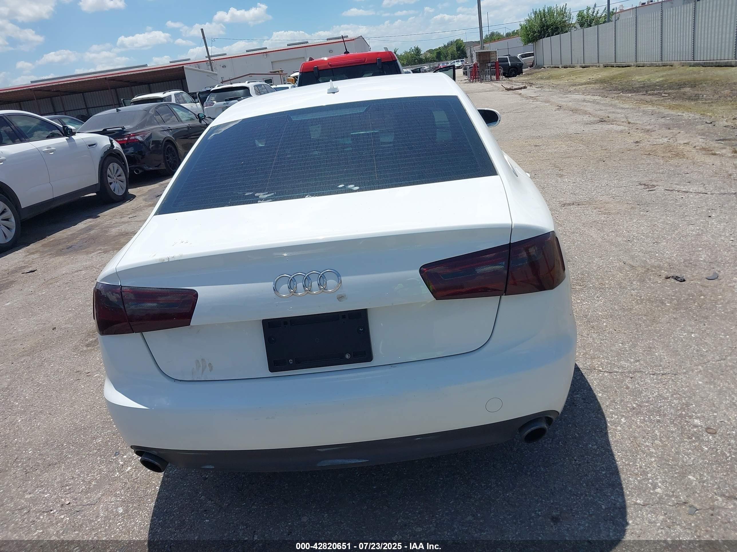 2015 Audi A6 2.0t Premium White vin: WAUCFAFC6FN029076