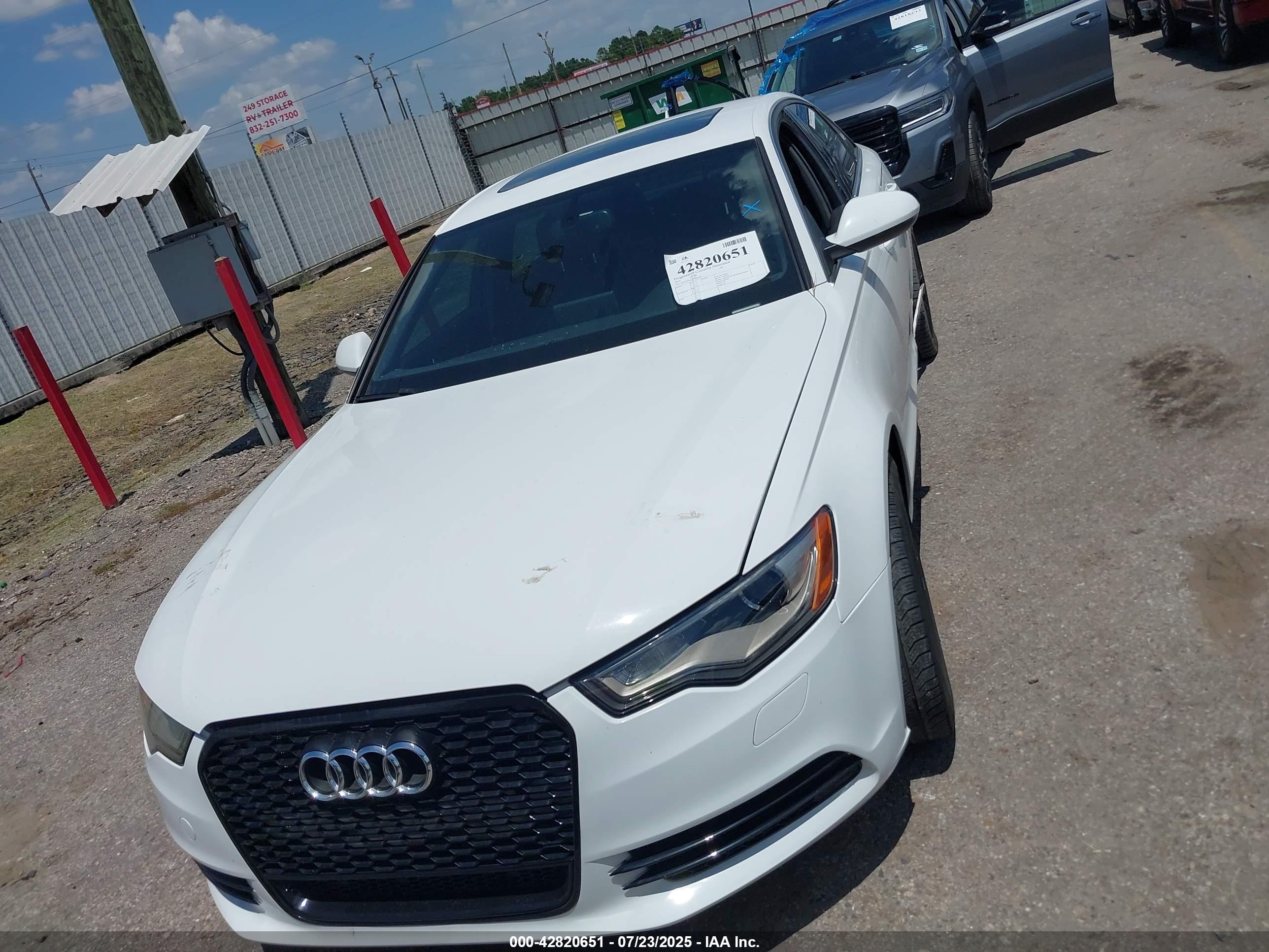 2015 Audi A6 2.0t Premium White vin: WAUCFAFC6FN029076