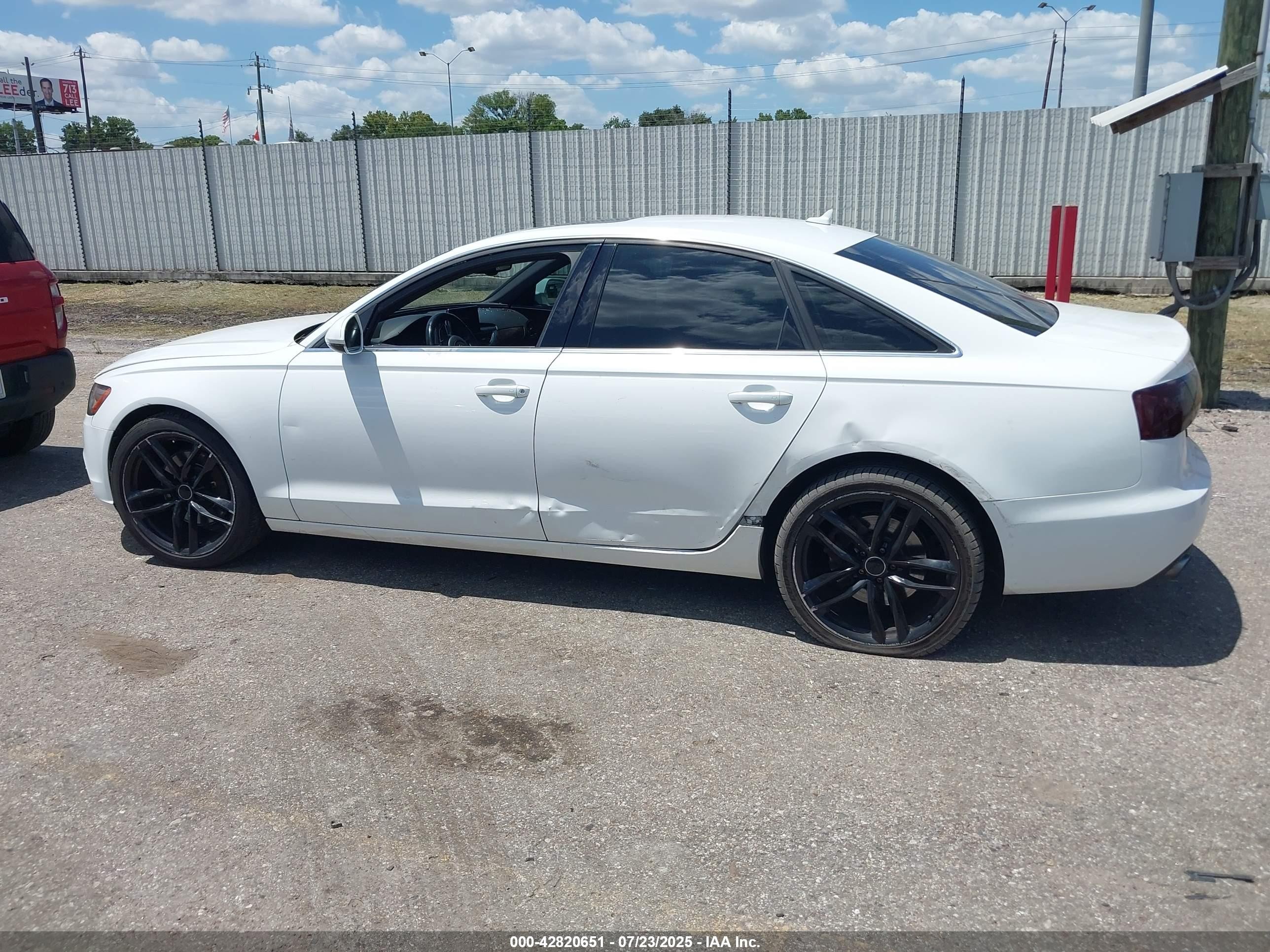 2015 Audi A6 2.0t Premium White vin: WAUCFAFC6FN029076