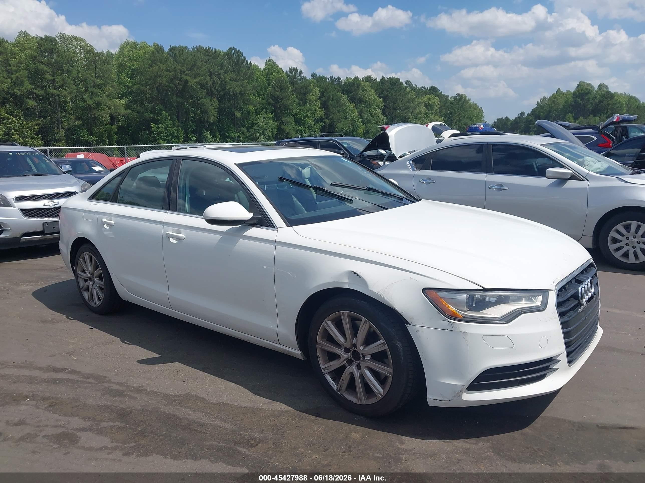 2015 Audi A6 2.0t Premium White vin: WAUCFAFC6FN034116