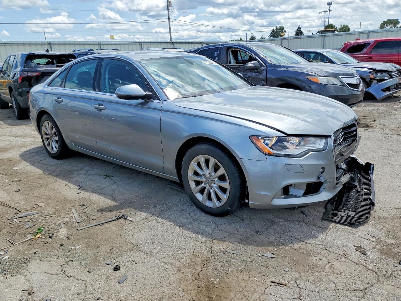 2012 Audi A6 Premium Silver vin: WAUCFAFC7CN061823