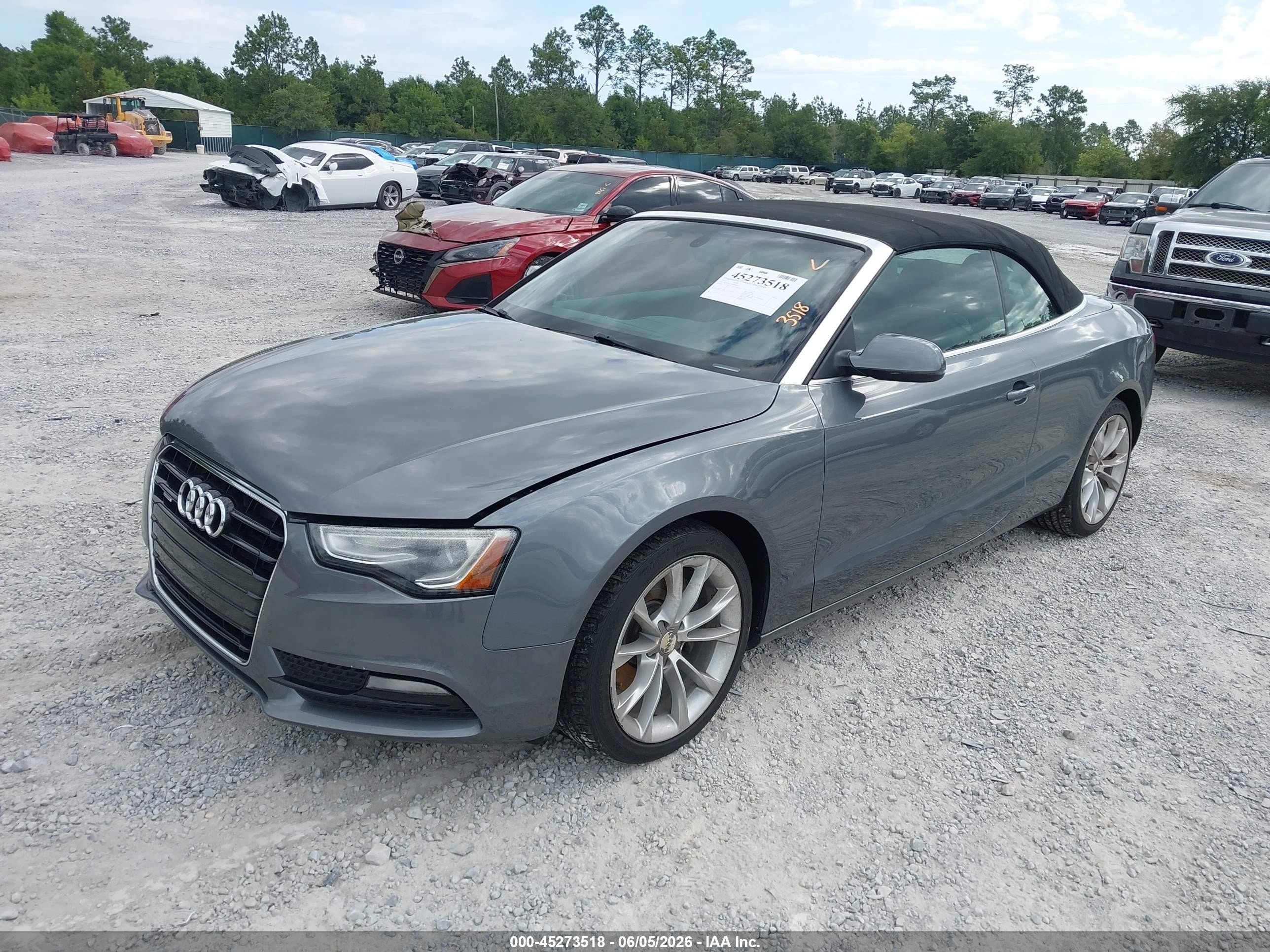 2013 Audi A5 2.0t Premium Gray vin: WAUCFAFH9DN004715