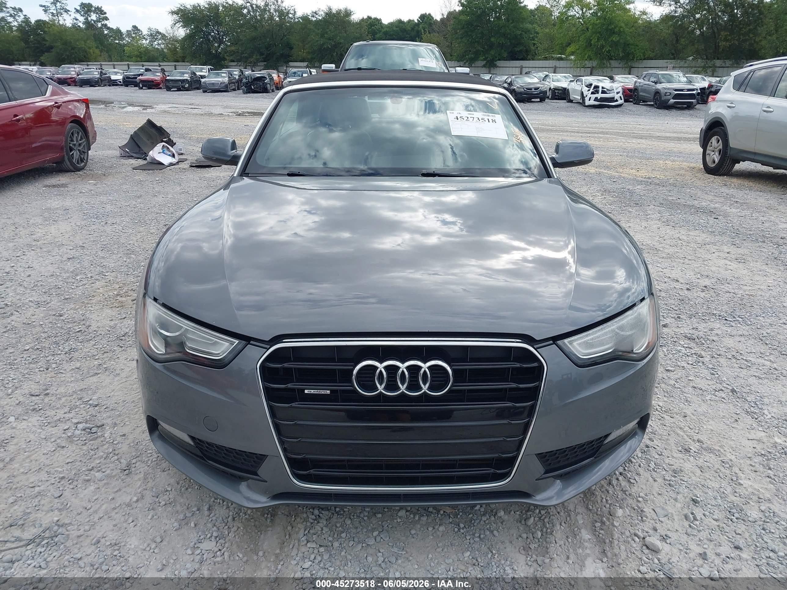 2013 Audi A5 2.0t Premium Gray vin: WAUCFAFH9DN004715