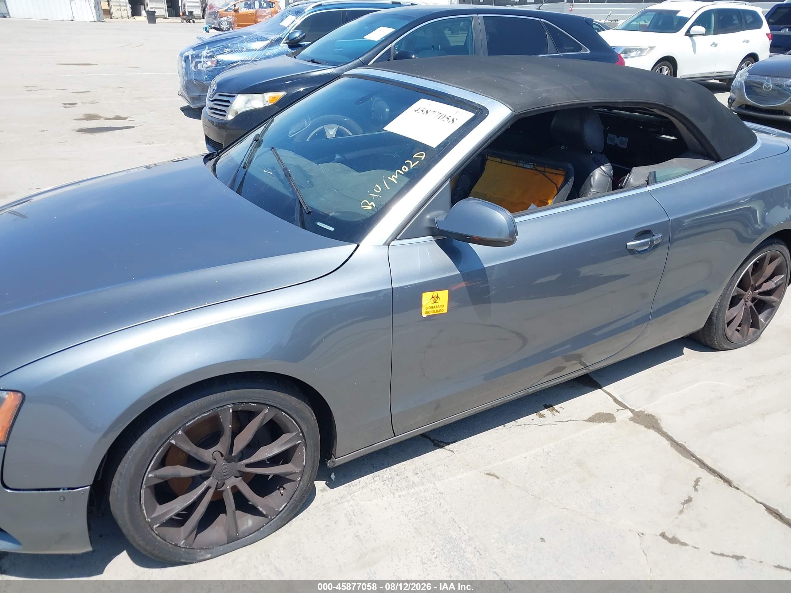2013 Audi A5 2.0t Premium Gray vin: WAUCFAFH9DN018128