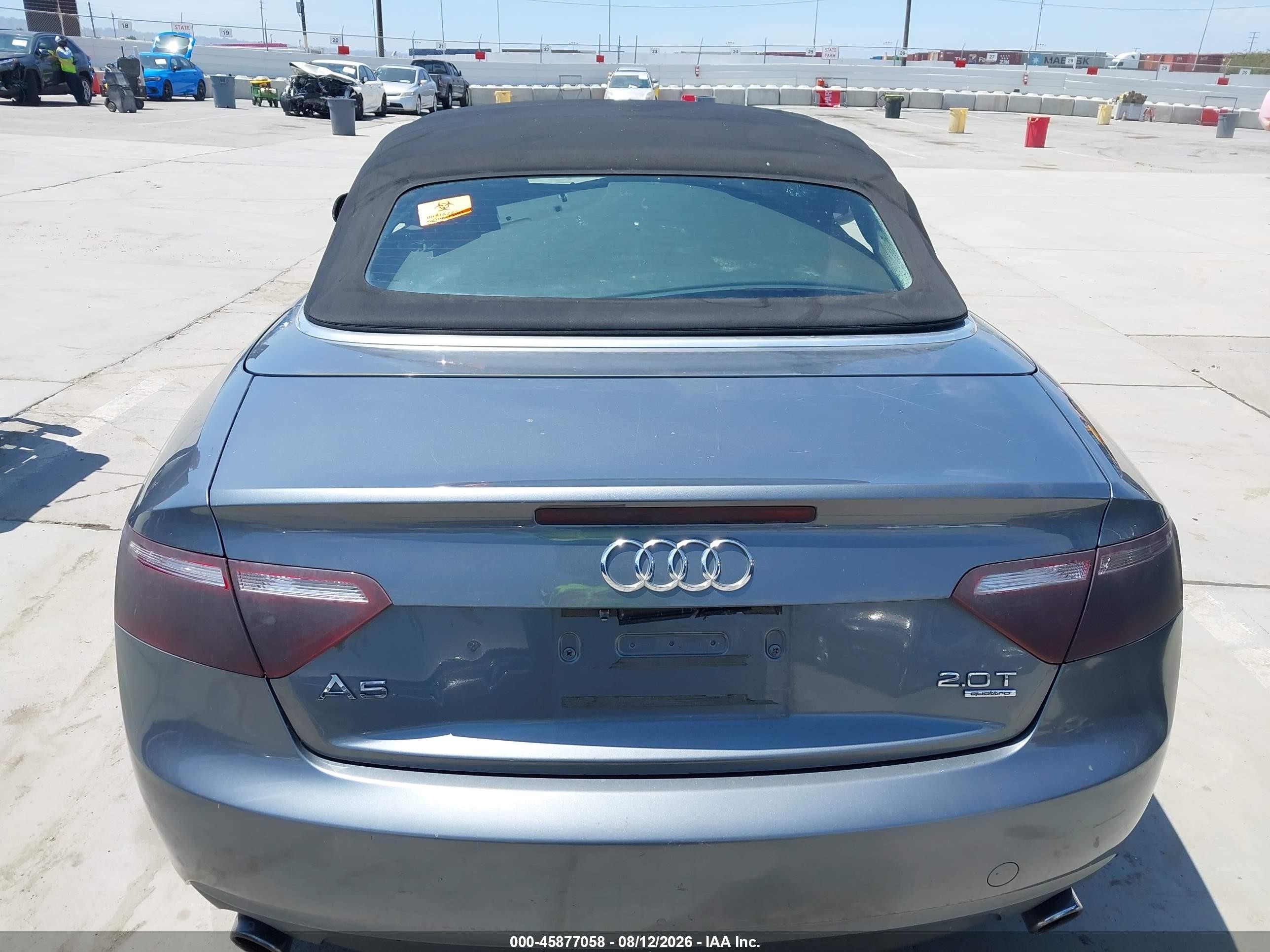 2013 Audi A5 2.0t Premium Gray vin: WAUCFAFH9DN018128