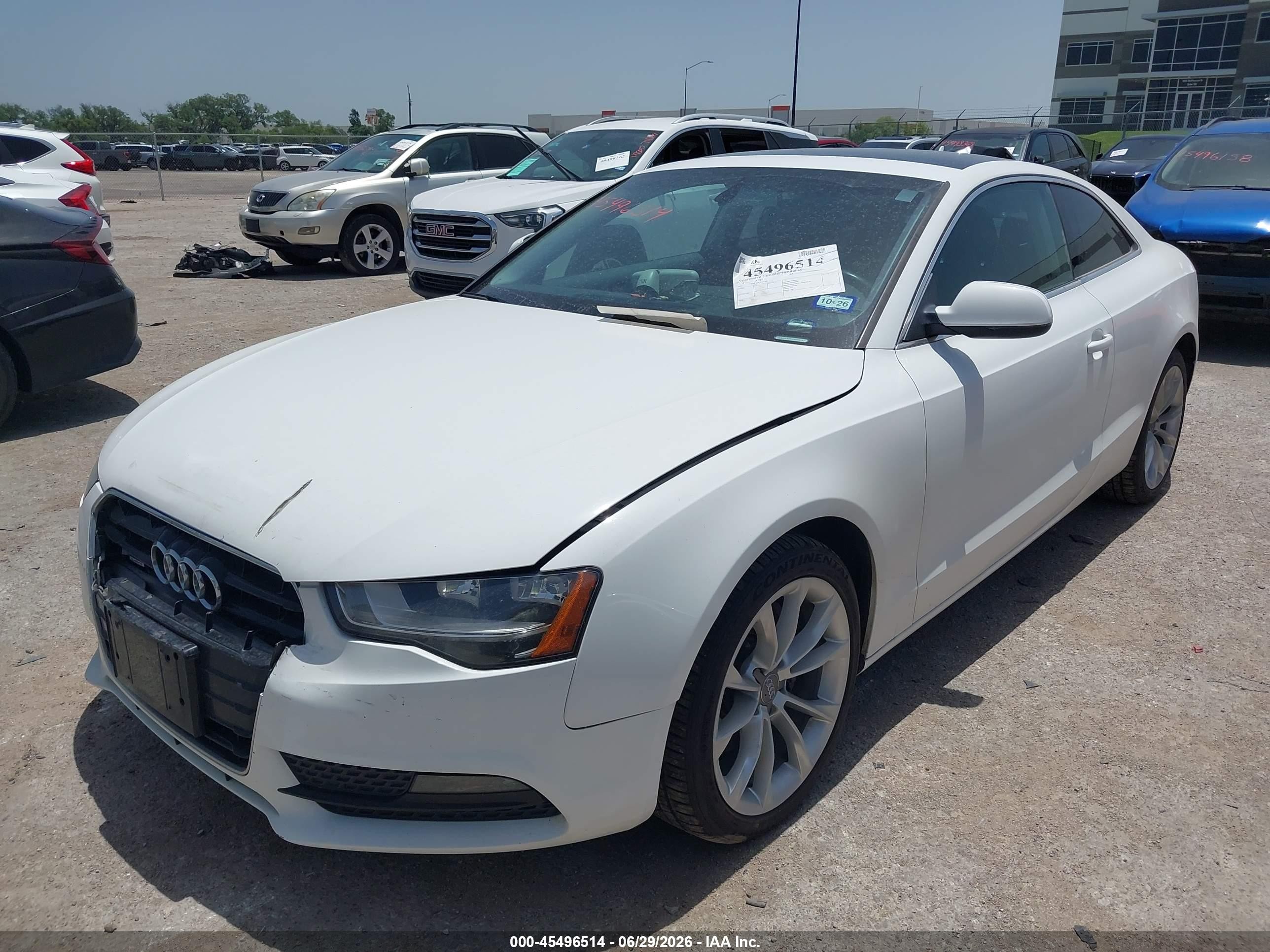 2014 Audi A5 2.0t Premium White vin: WAUCFAFR0EA004281