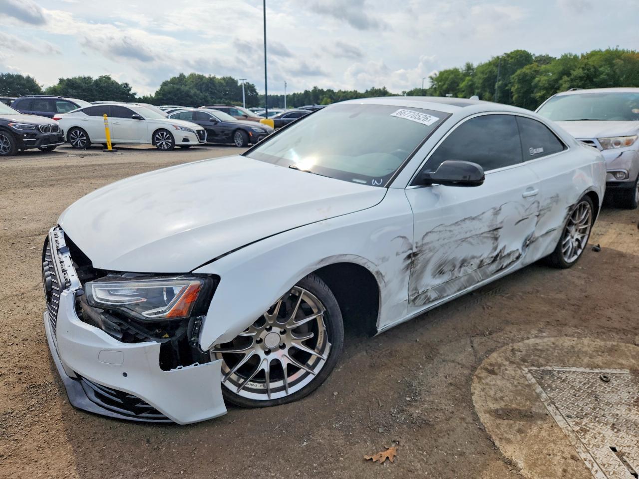 2015 Audi A5 Premium White vin: WAUCFAFR0FA025729