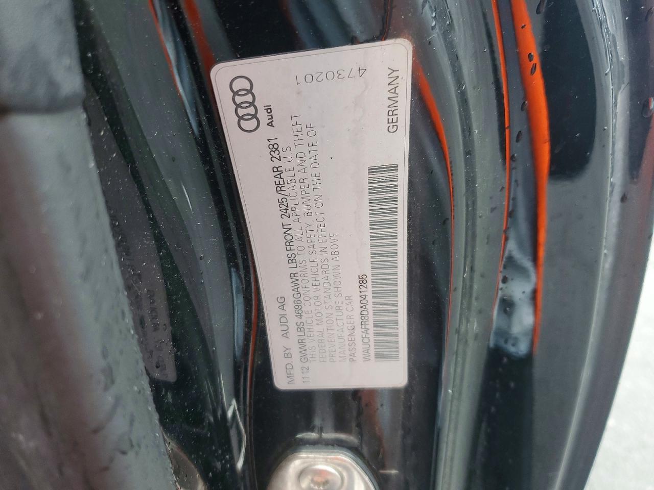 2013 Audi A5 Premium Black vin: WAUCFAFR8DA041285