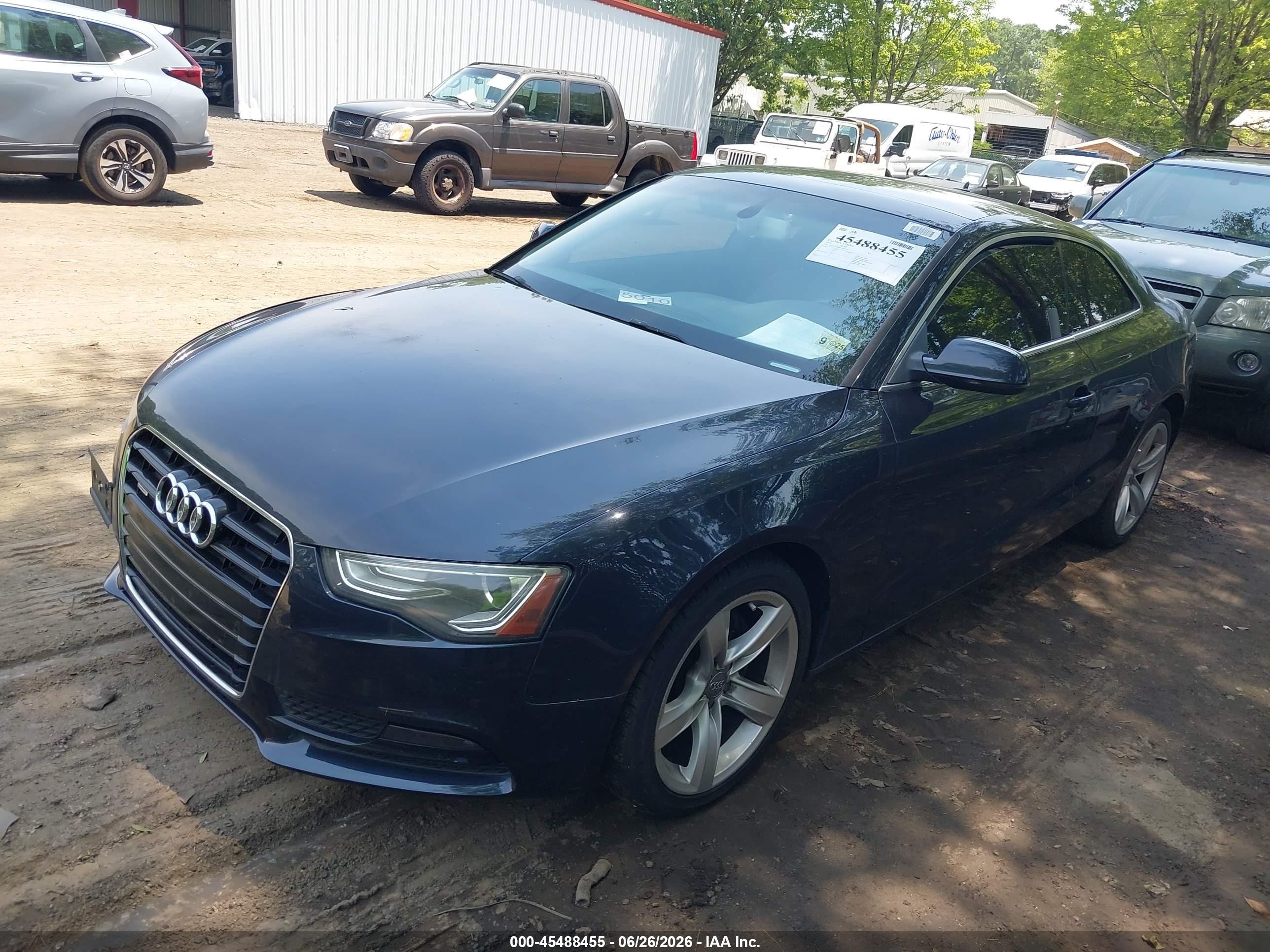 2014 Audi A5 2.0t Premium Dark Blue vin: WAUCFAFR8EA043443