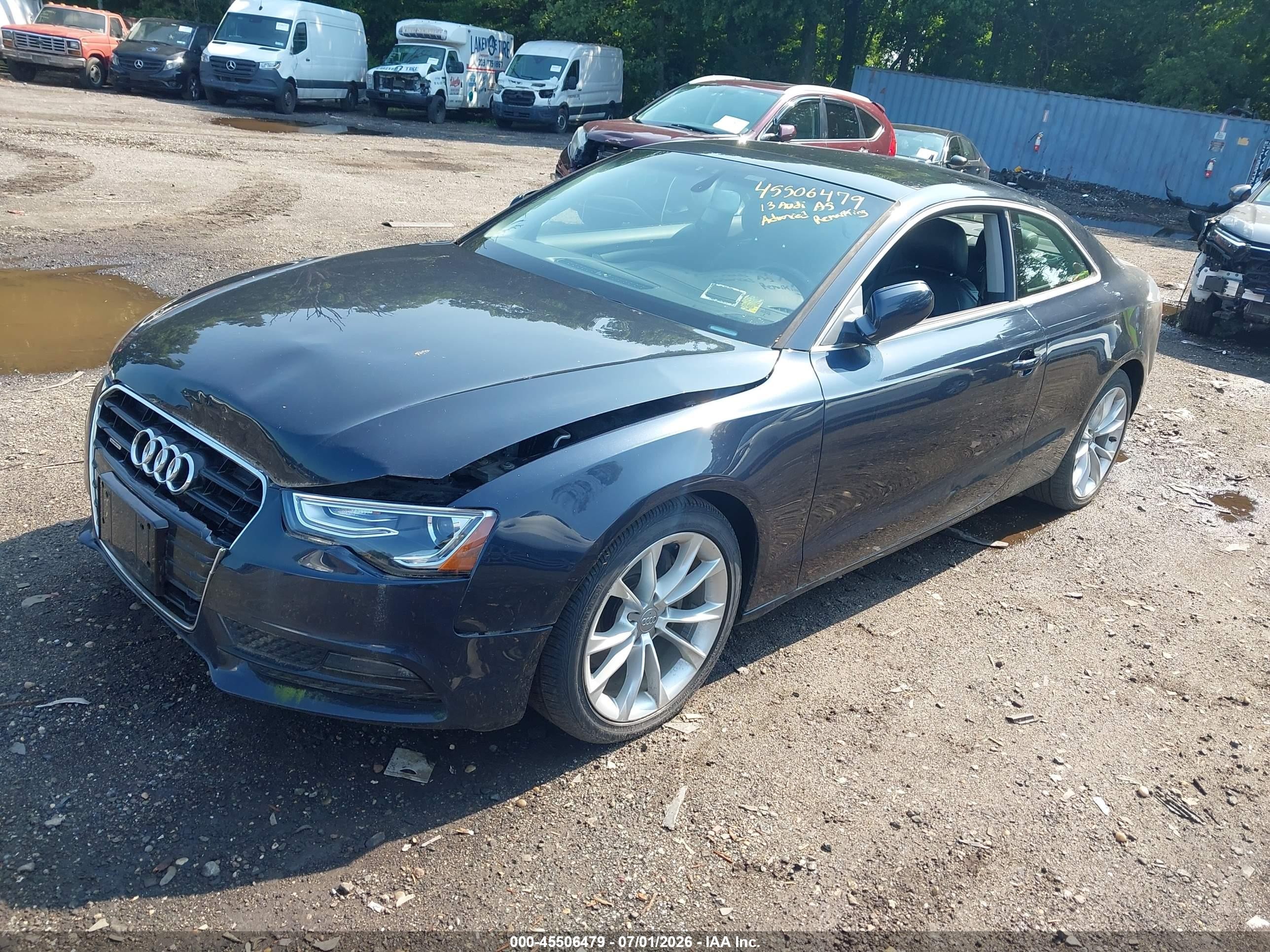 2013 Audi A5 2.0t Premium Blue vin: WAUCFAFR9DA007307