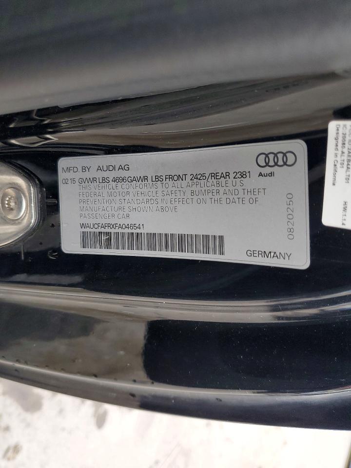 2015 Audi A5 Premium Black vin: WAUCFAFRXFA046541