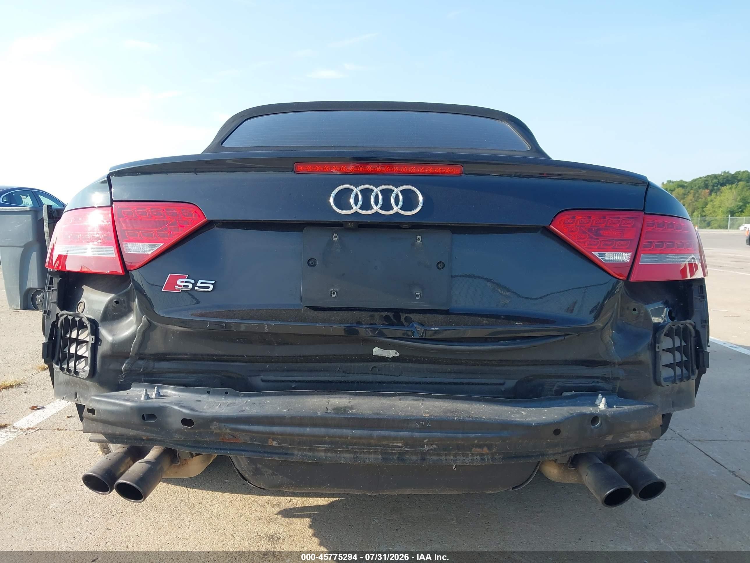 2012 Audi S5 Premium Plus Black vin: WAUCGAFH0CN006073