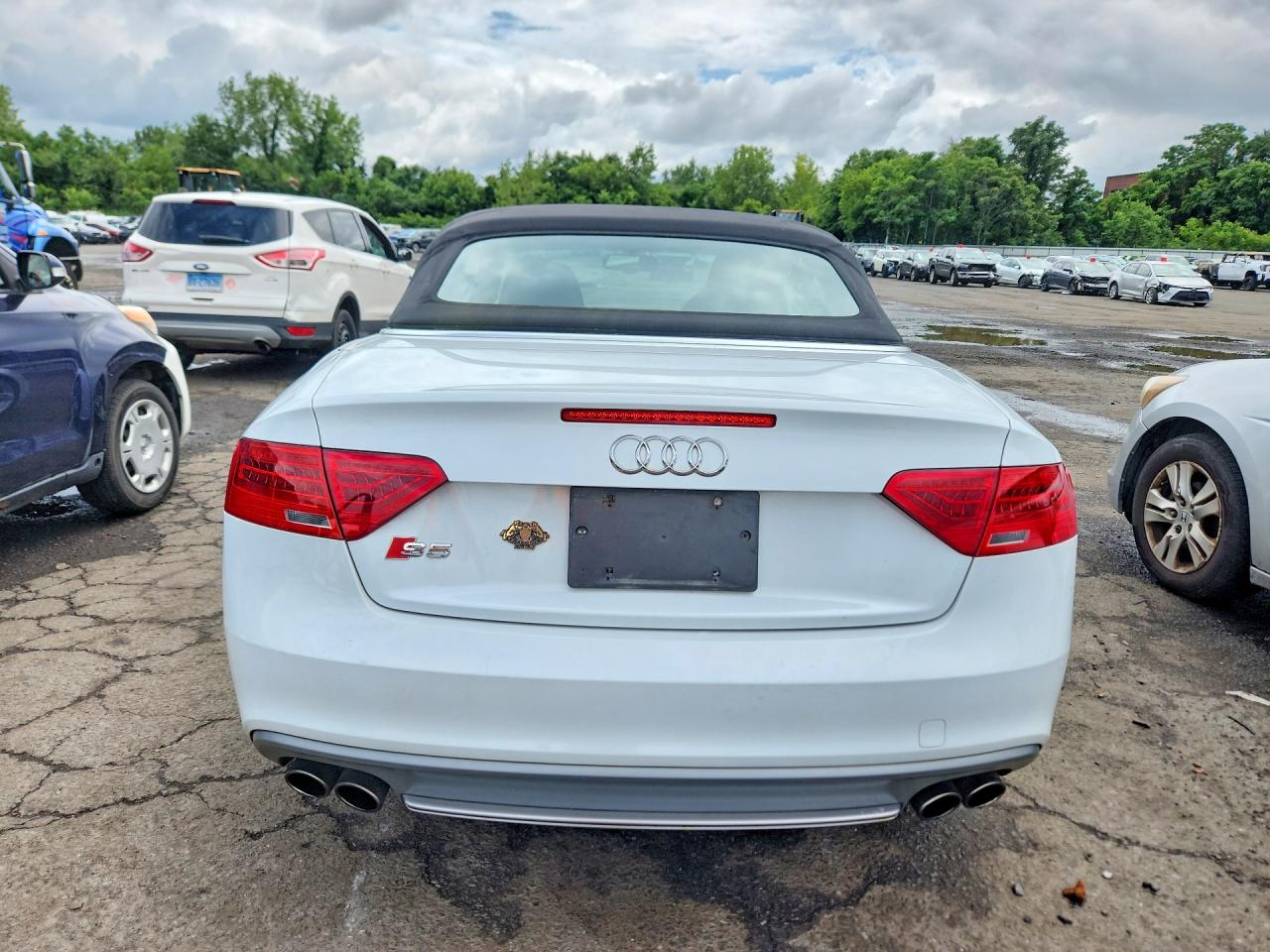 2014 Audi S5 Premium Plus White vin: WAUCGAFH3EN000187