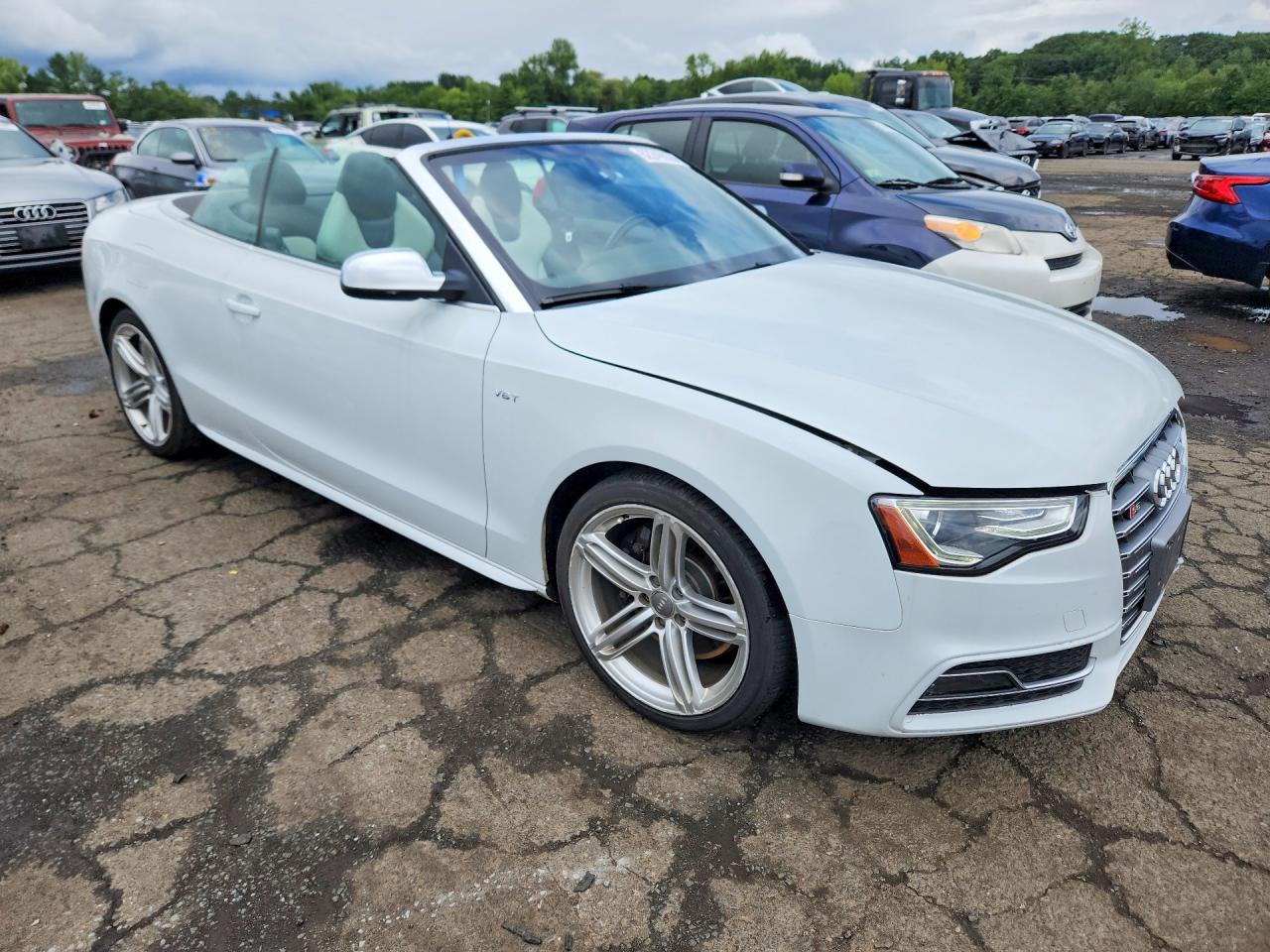 2014 Audi S5 Premium Plus White vin: WAUCGAFH3EN000187