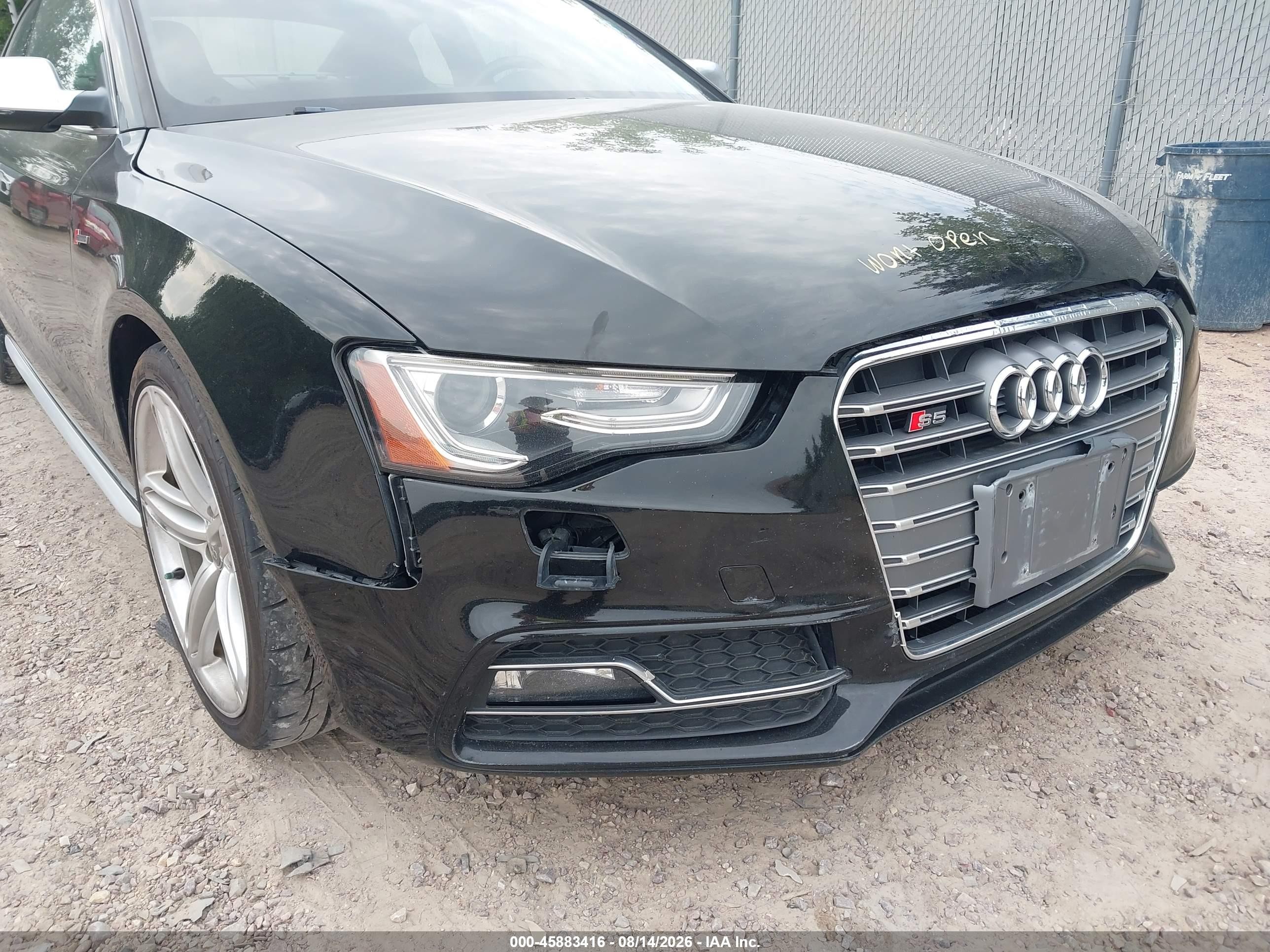 2013 Audi S5 3.0t Premium Plus Black vin: WAUCGAFR0DA031699