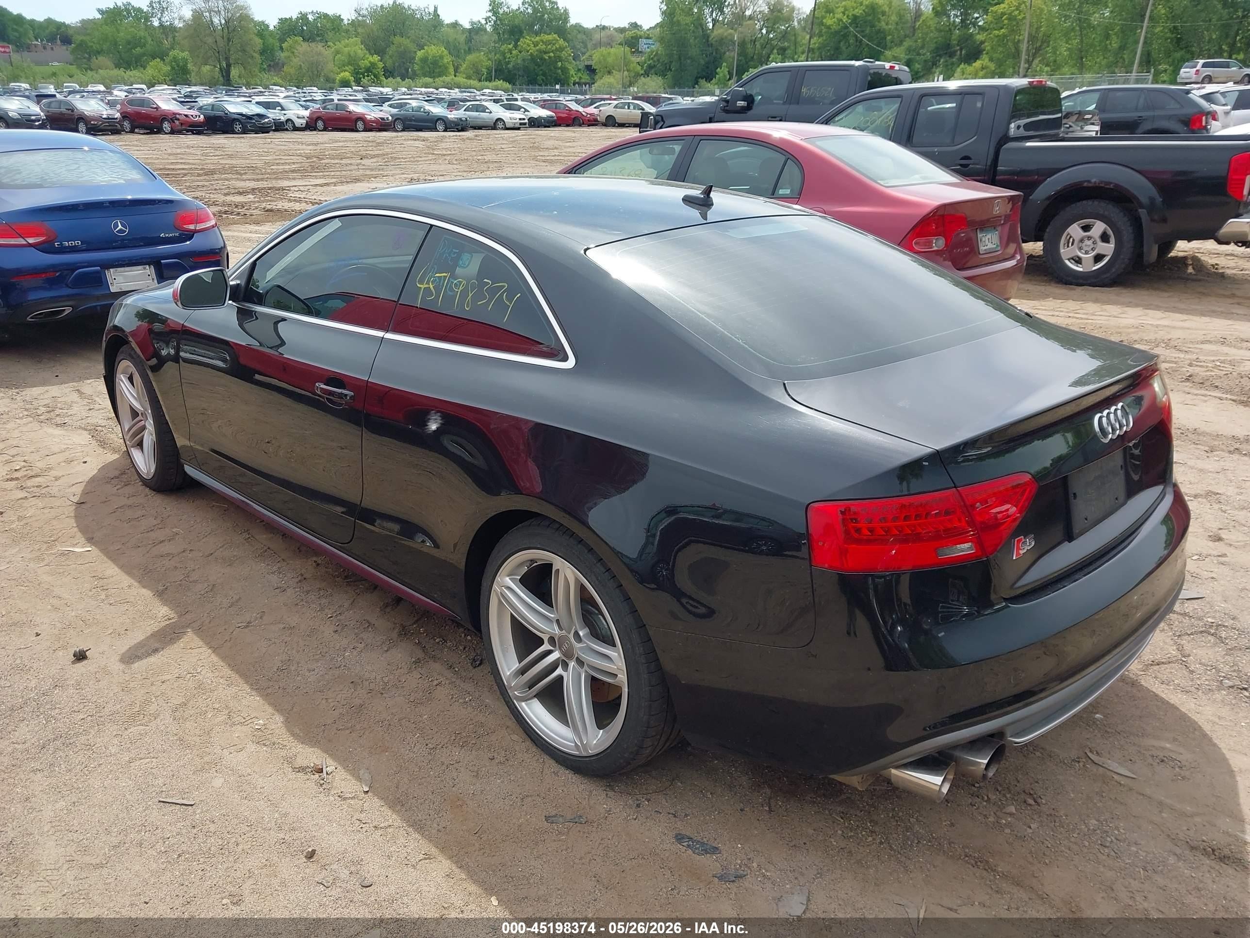 2013 Audi S5 3.0t Premium Plus Черный vin: WAUCGAFR0DA035459